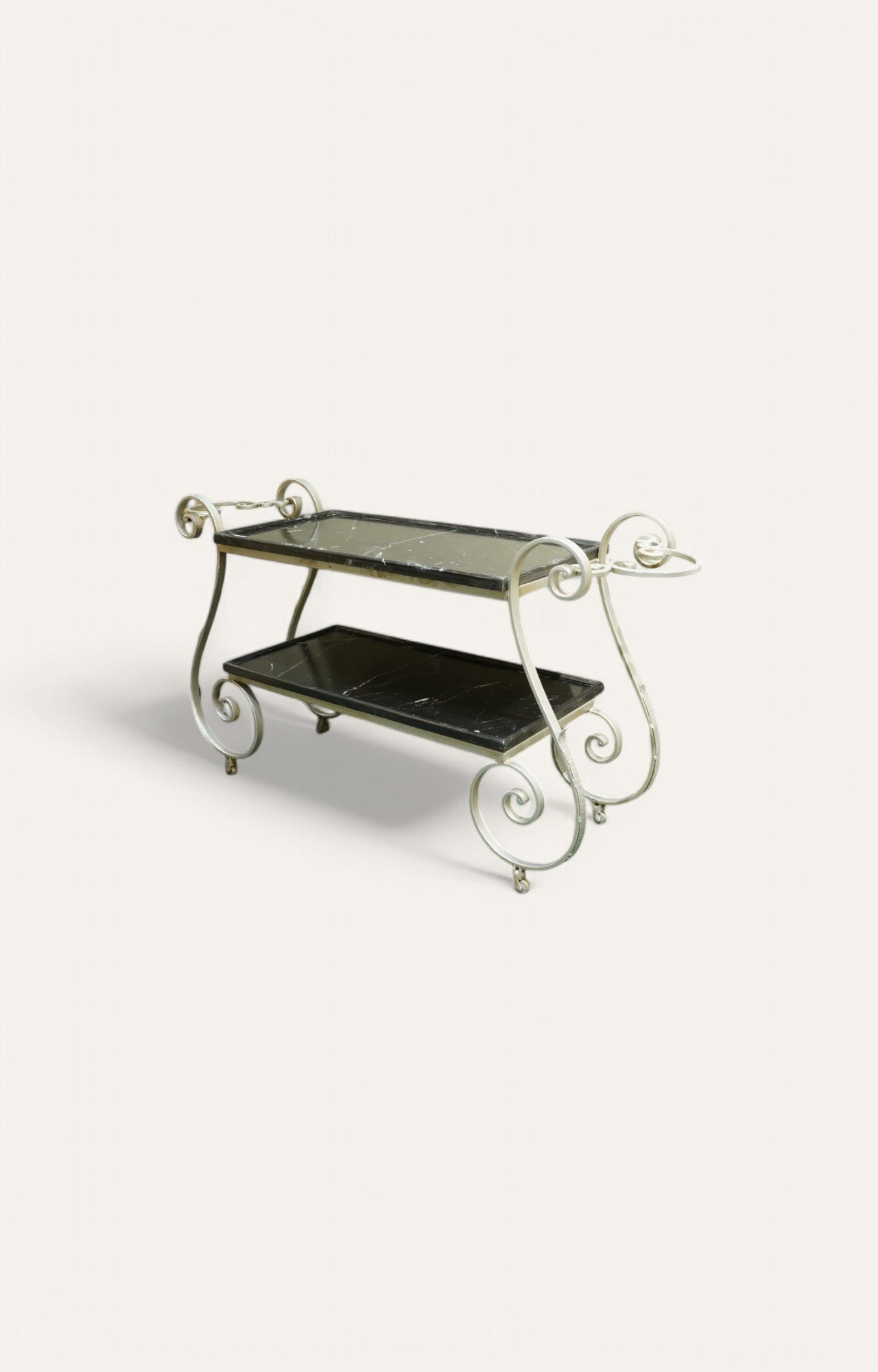 2 Tier Marble & Iron Console