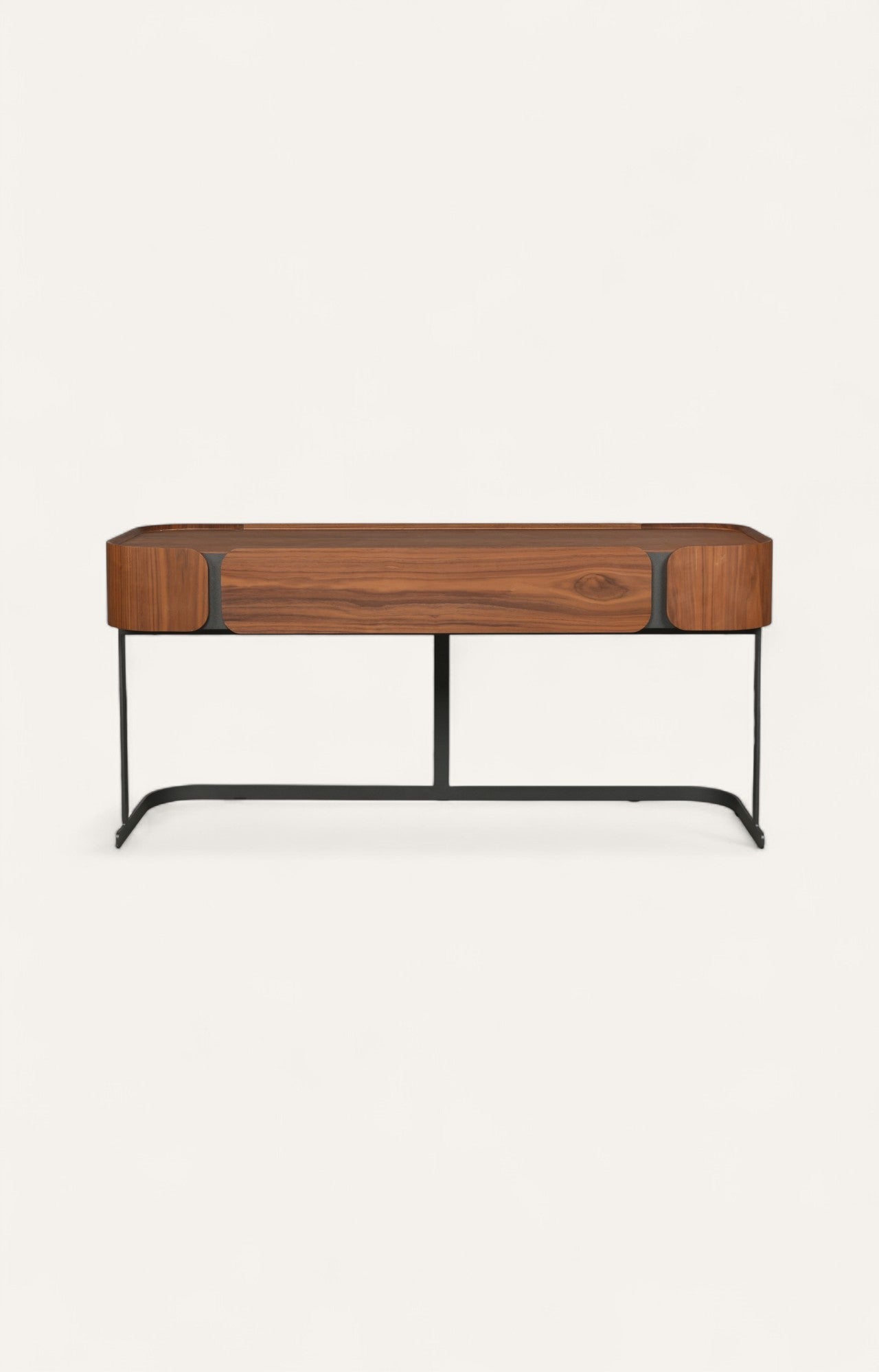 Modern Walnut Wood Writing Desk