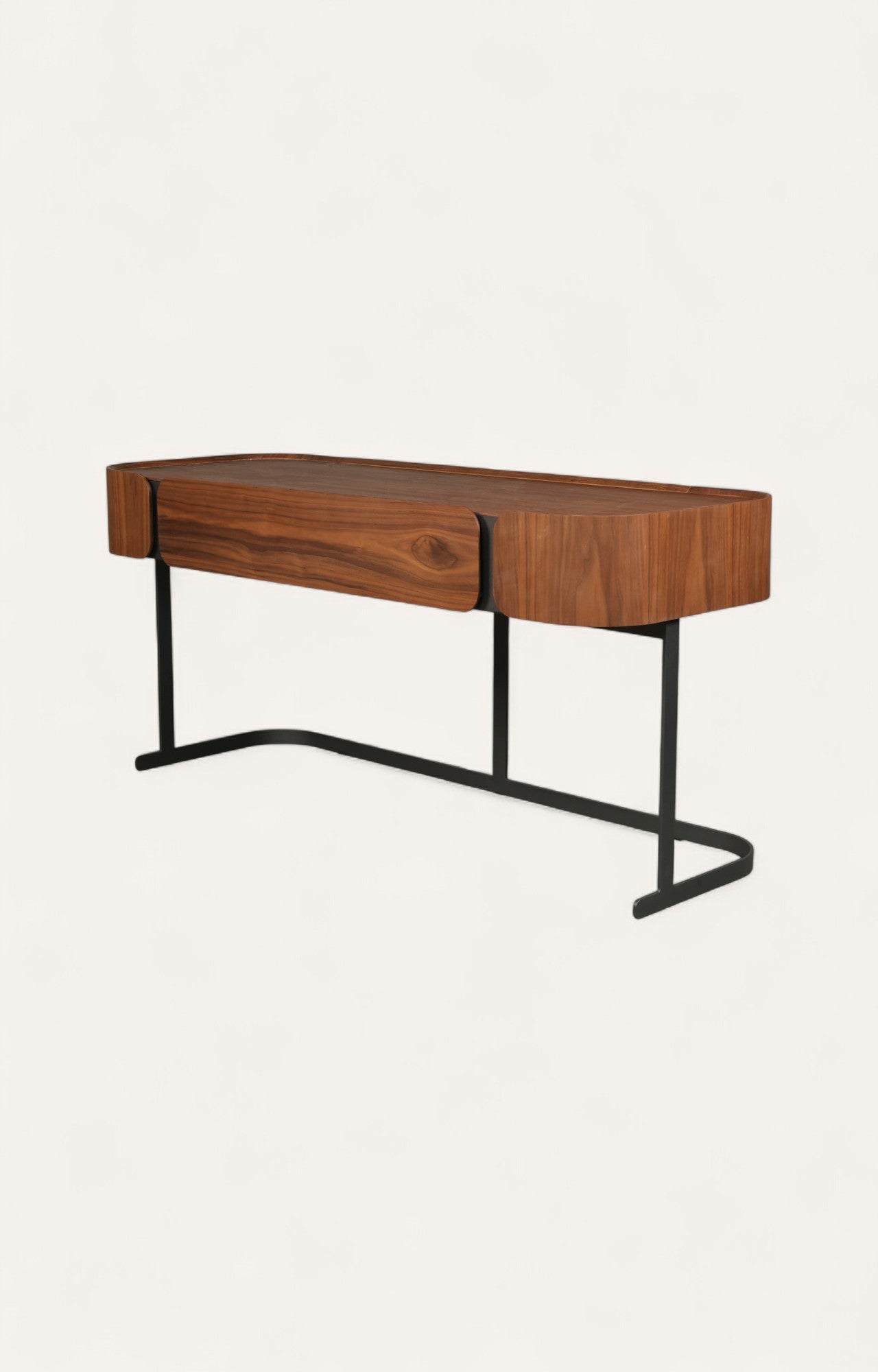 Modern Walnut Wood Writing Desk