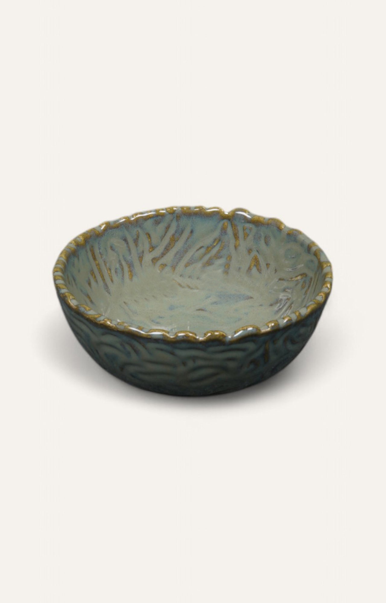 Ripple-Edged Ceramic Bowl (Medium)
