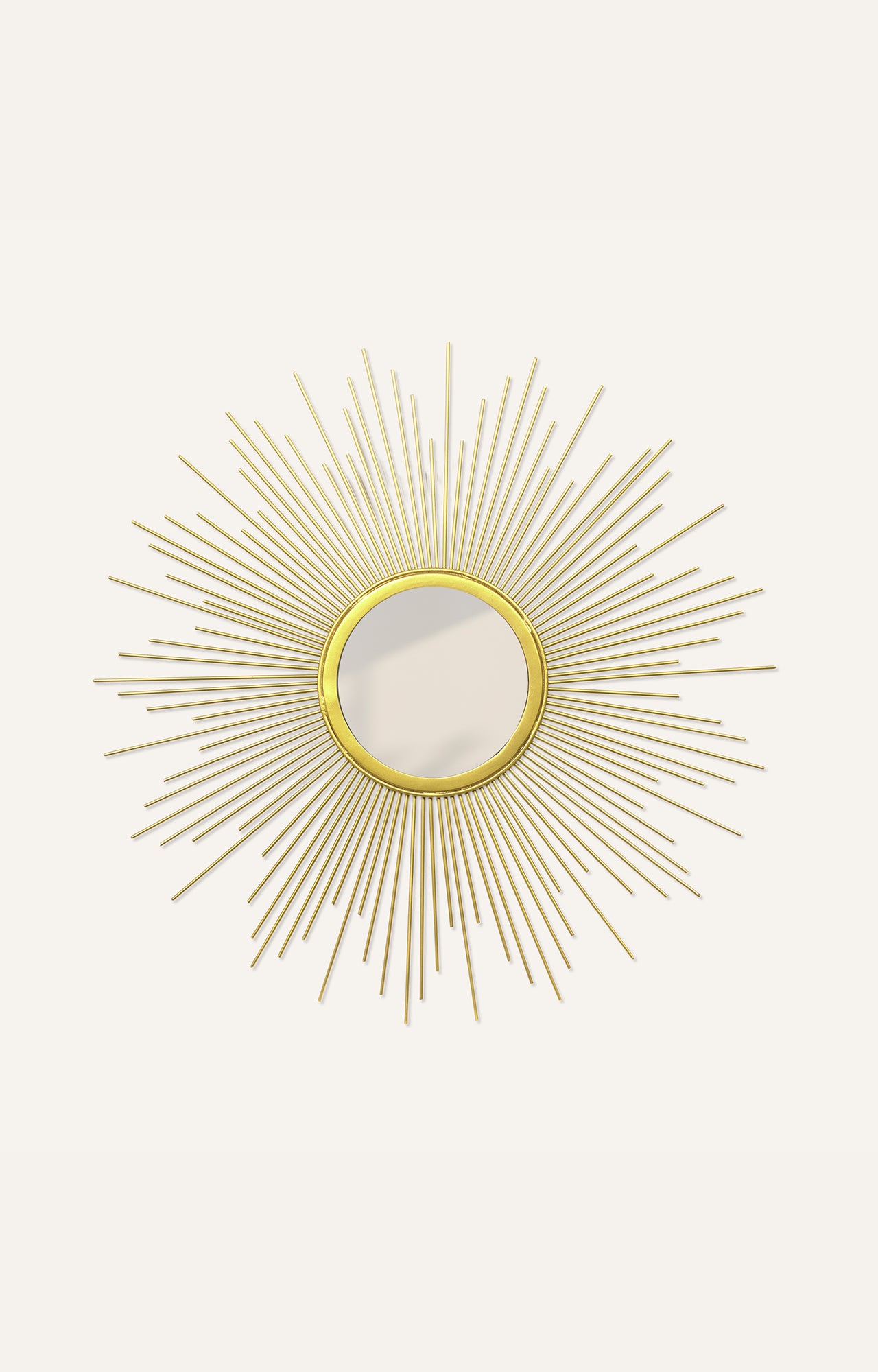 Sunburst Metal Mirror with Champagne Finish