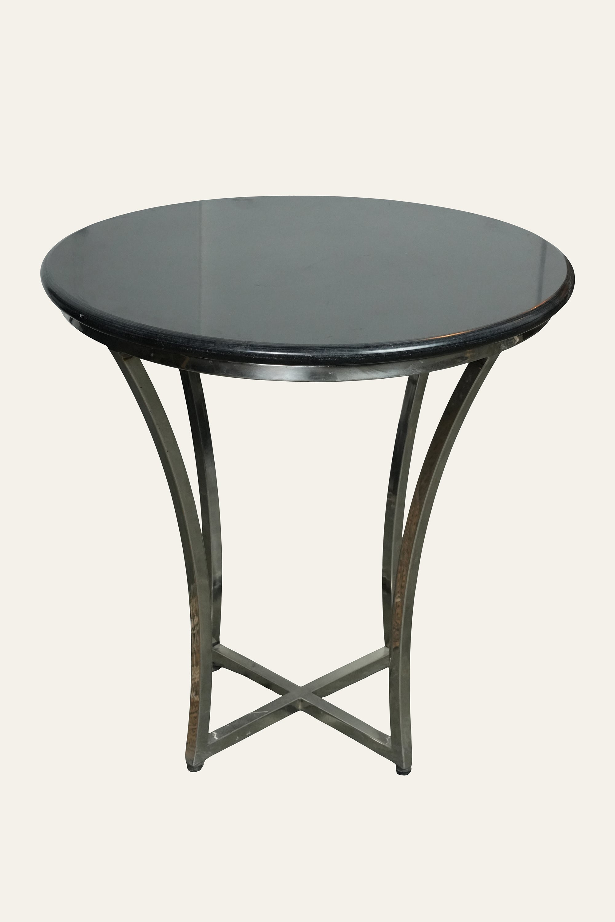 Black Round Marble Side Table