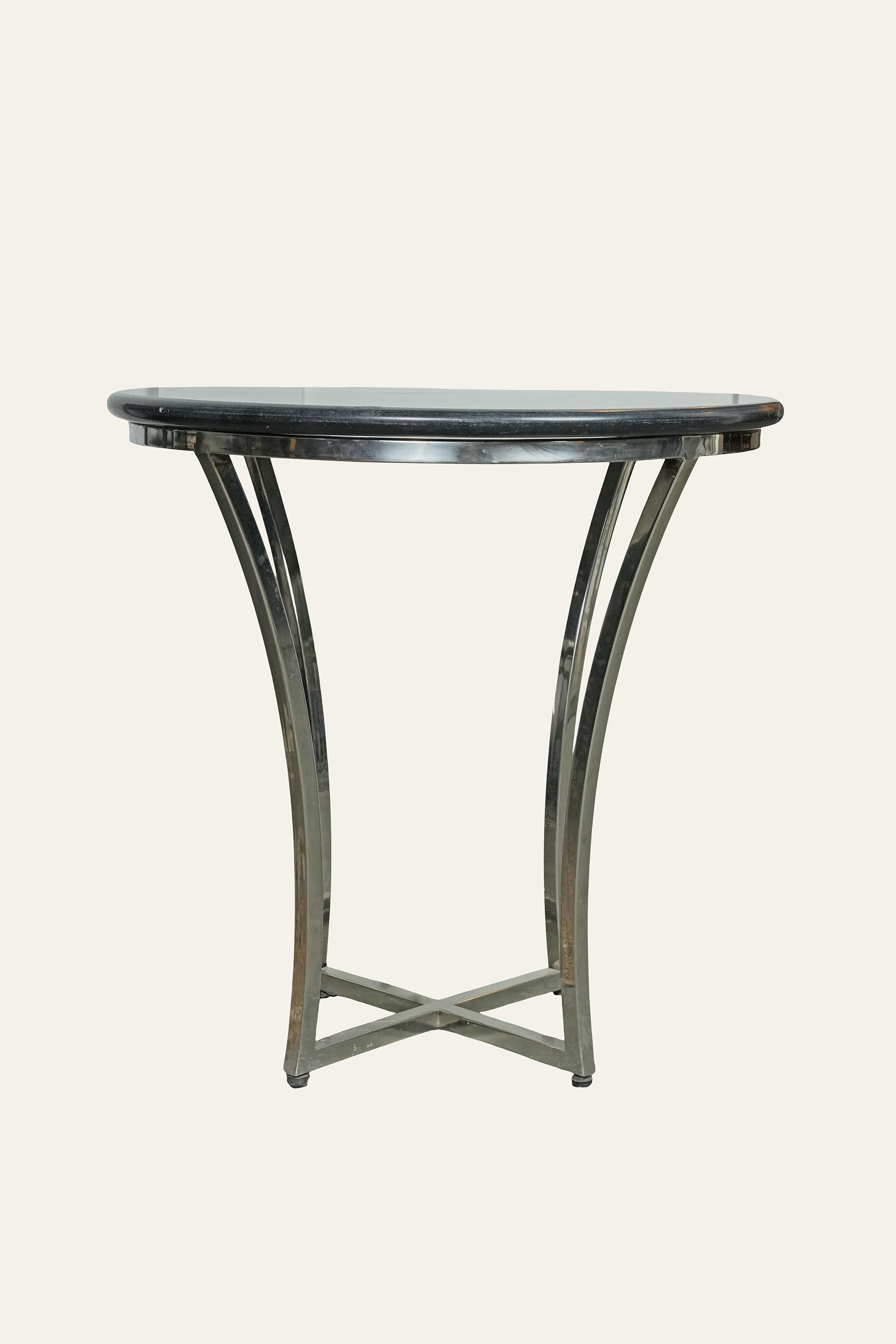 Black Round Marble Side Table