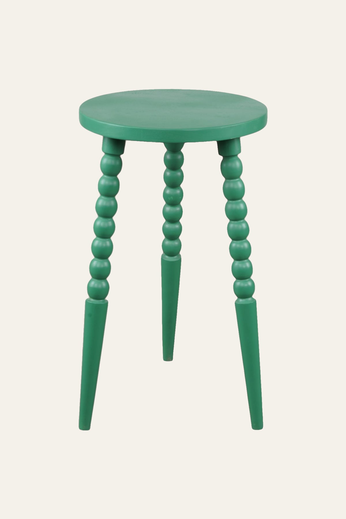 Green Bobbin Tripod Leg Side Table for Kids' Room