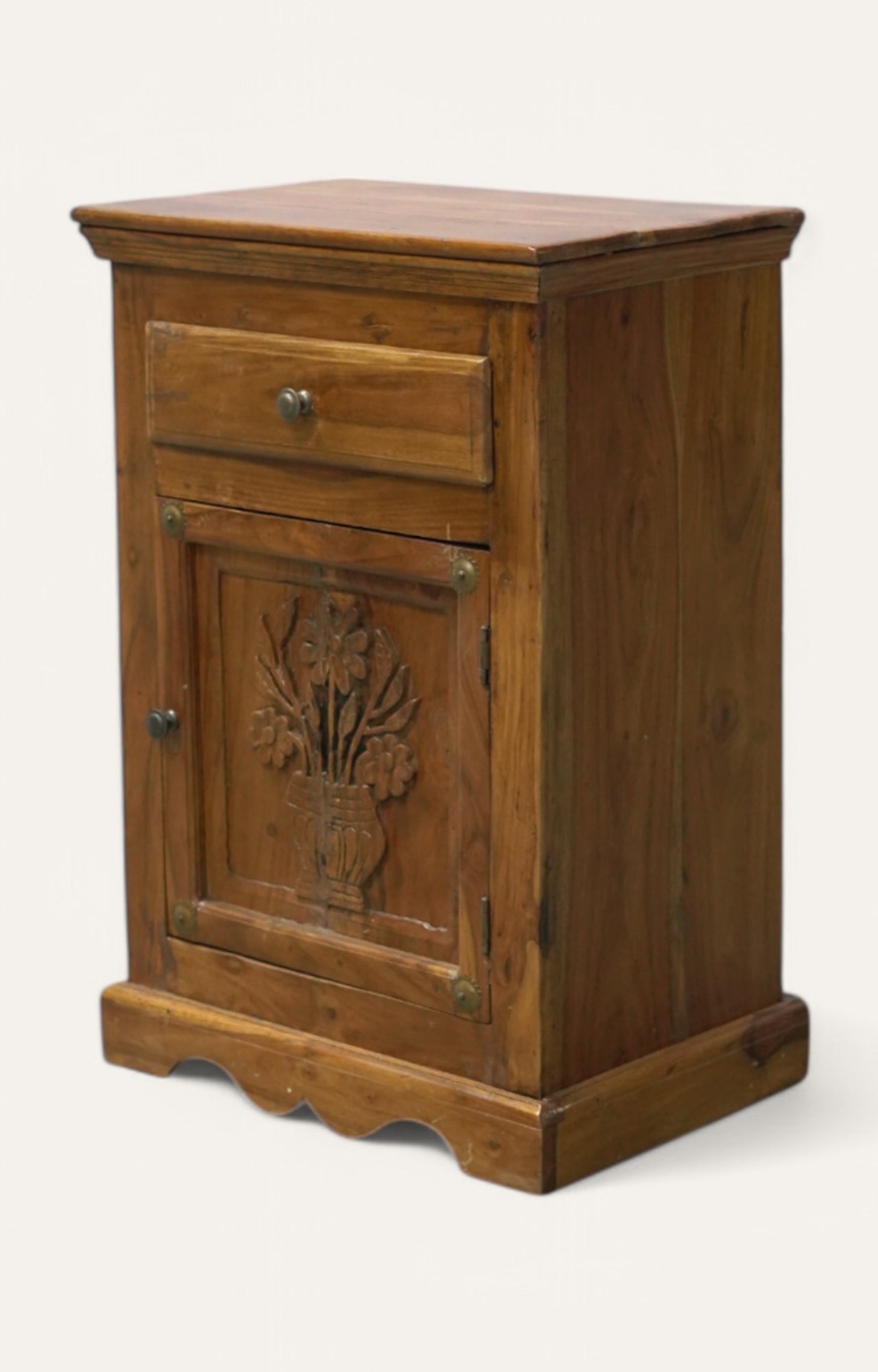Flora Hand-Carved Wooden Cabinet