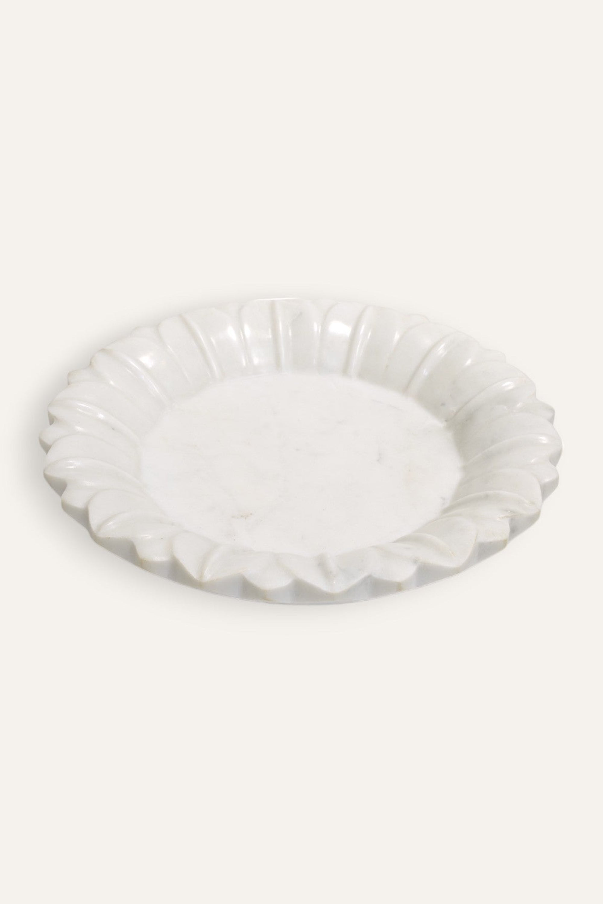 White Marble Round Tray