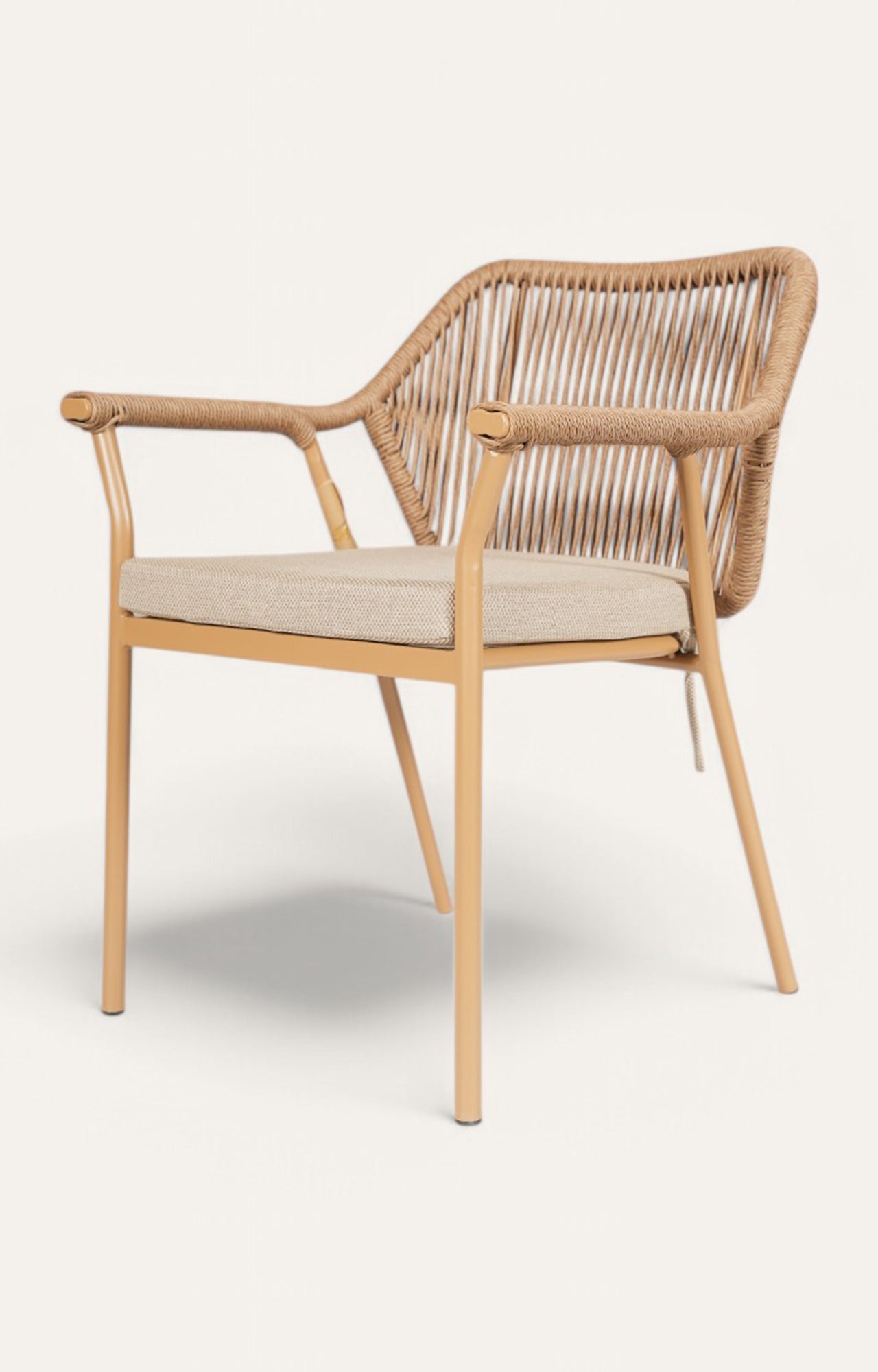 Breeze Metal with Nylon Ropes Backrest Outdoor Armchair