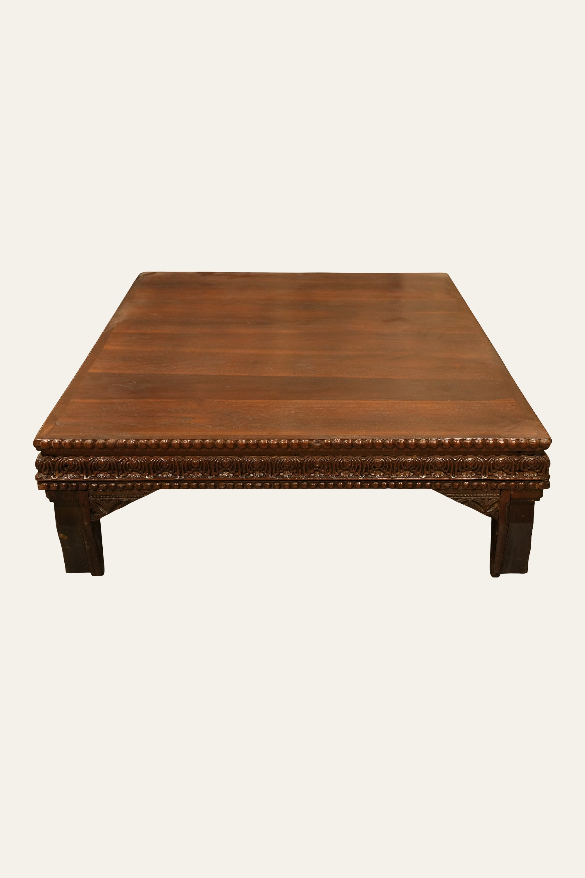 Indian Low Profile Wooden Coffee Table for Living Room