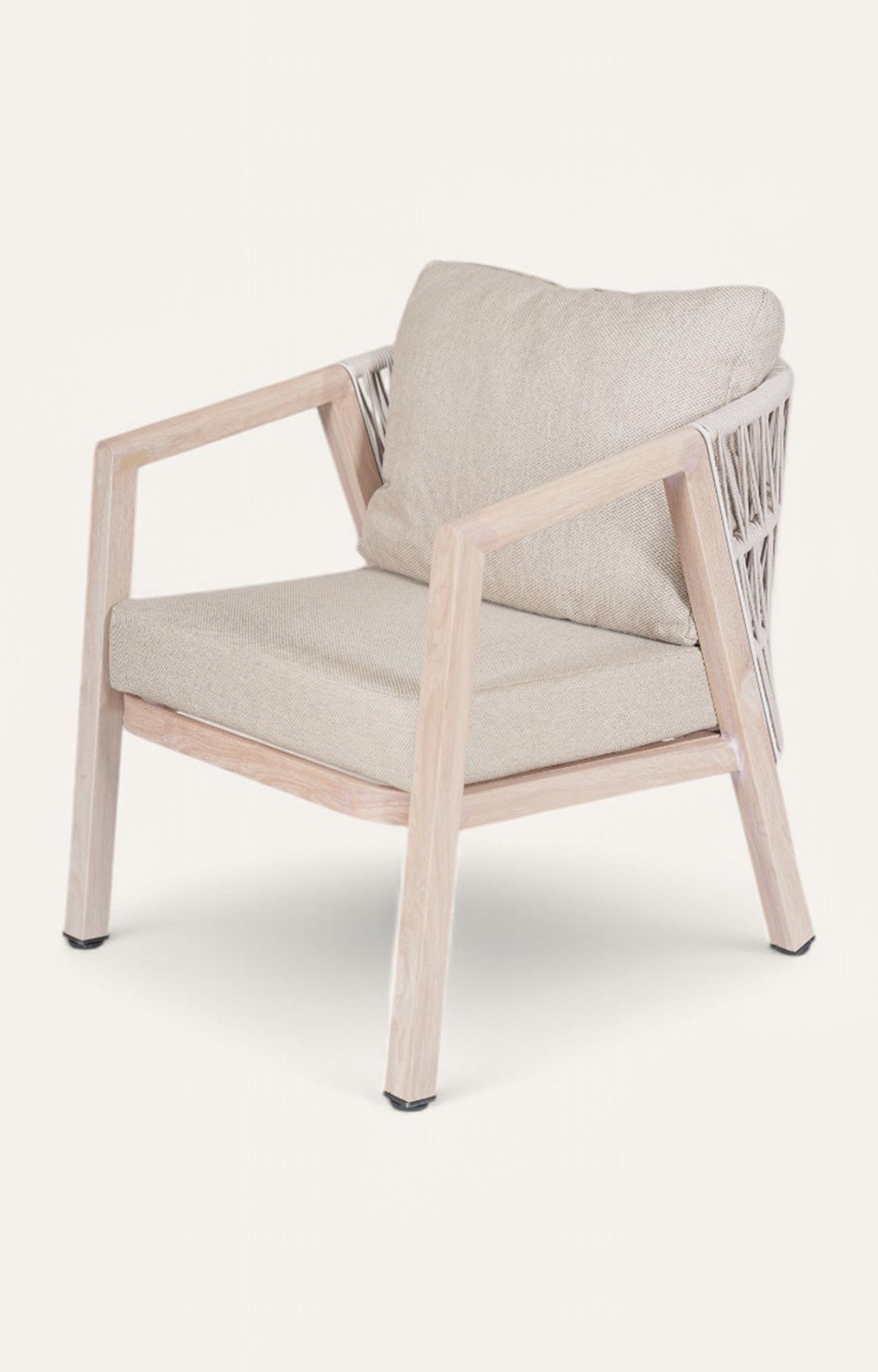 Bliss One Seater Outdoor Metal Armchair with Braided Nylon Ropes