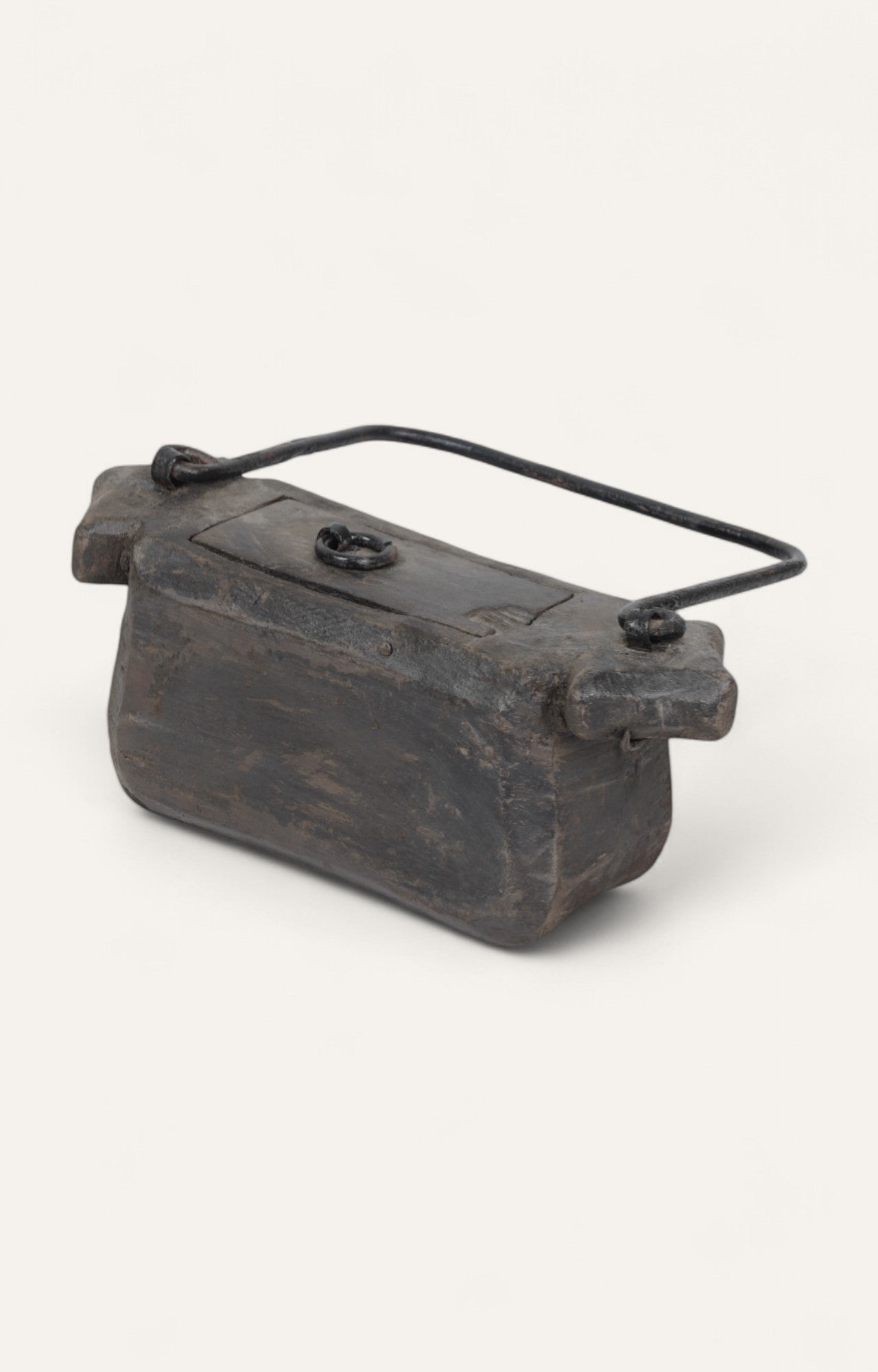 Antique Industrial Table Accent in Teak Wood