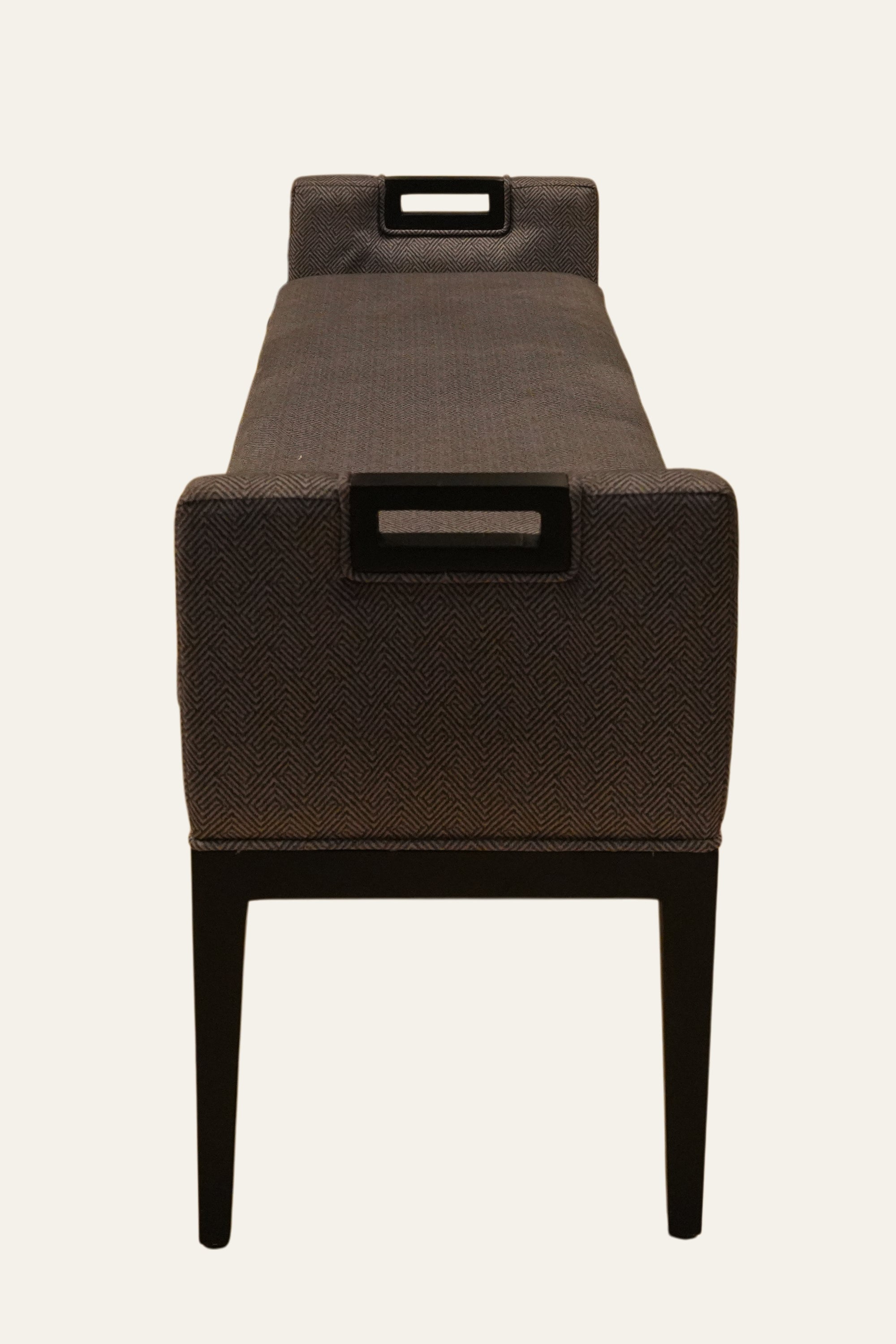 Modern Upholstered Rectangular Bench with Black Frame