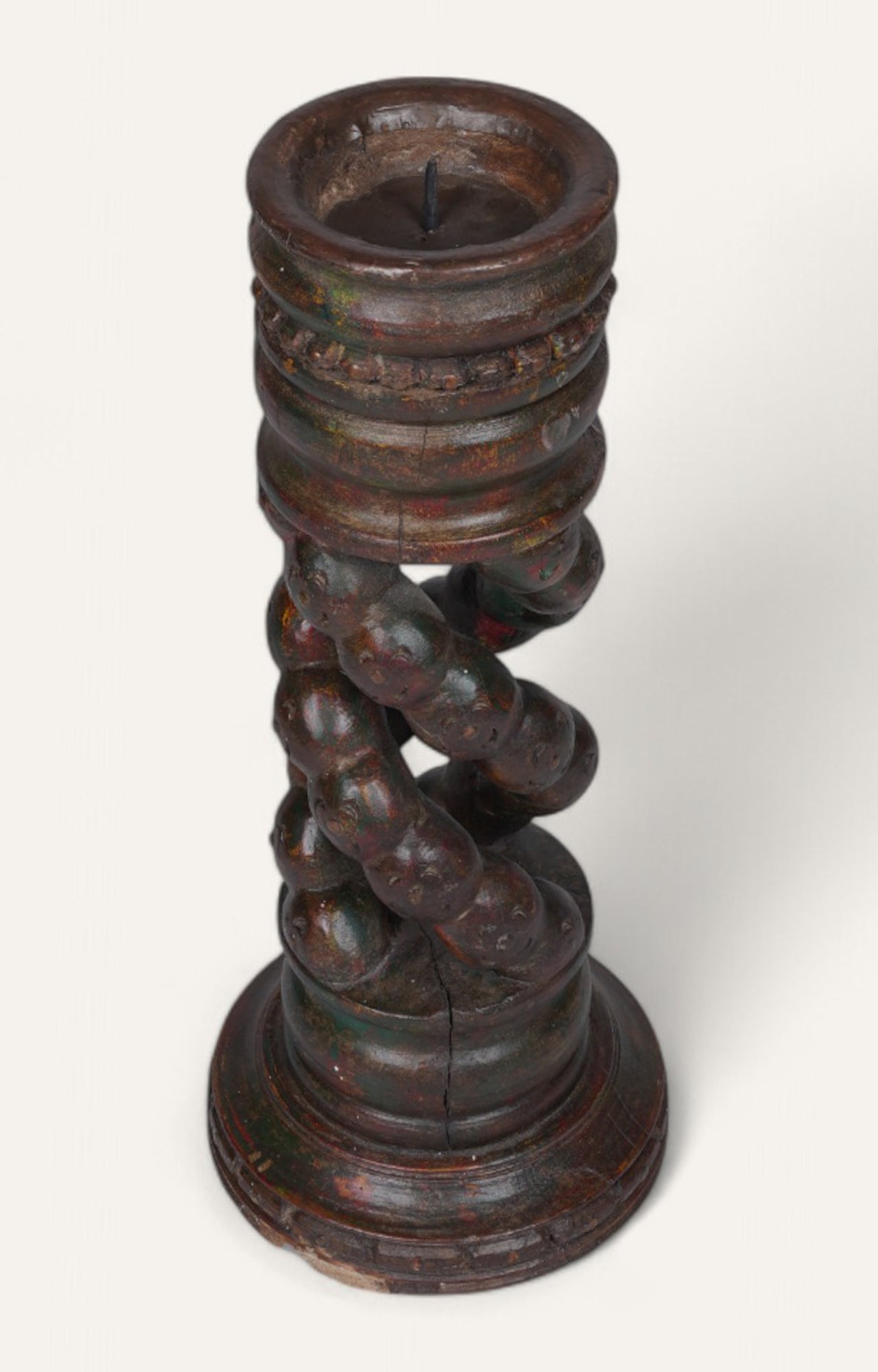 Twist wood Table Candle Stand