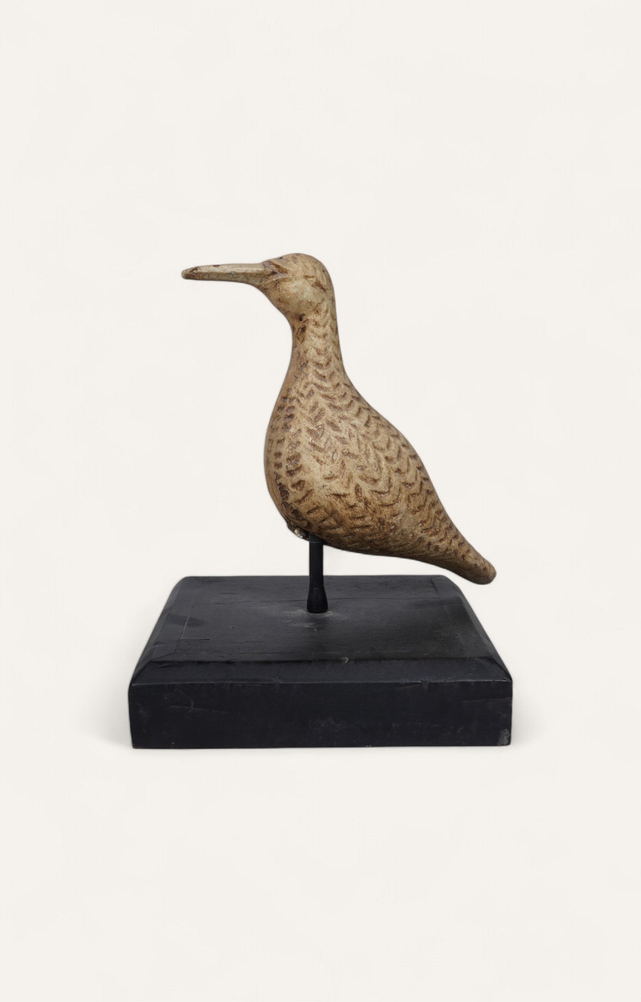 Vintage Hand-carved Shore Bird Sculpture