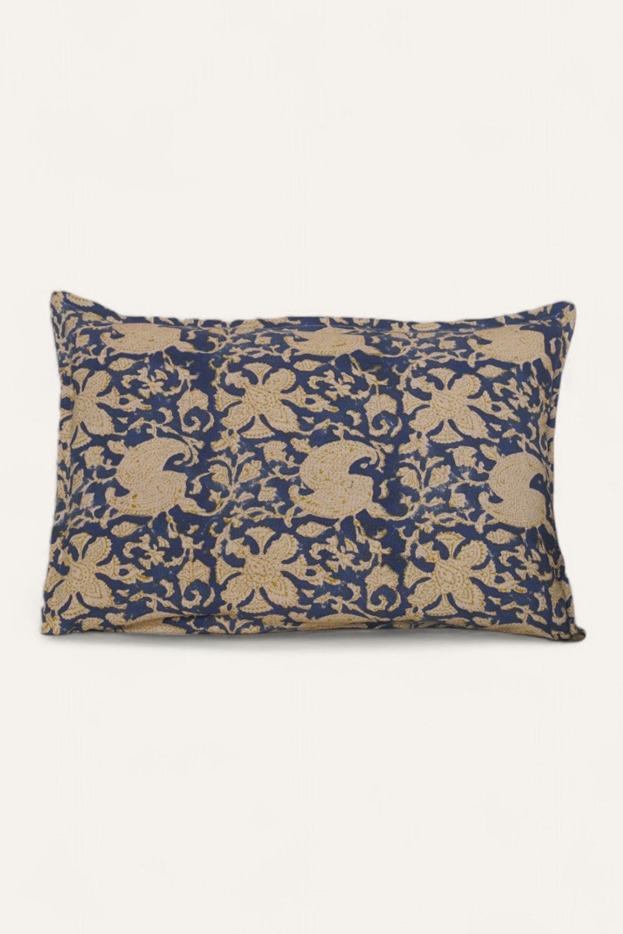 Antique Blue Jacobean Cushion Cover