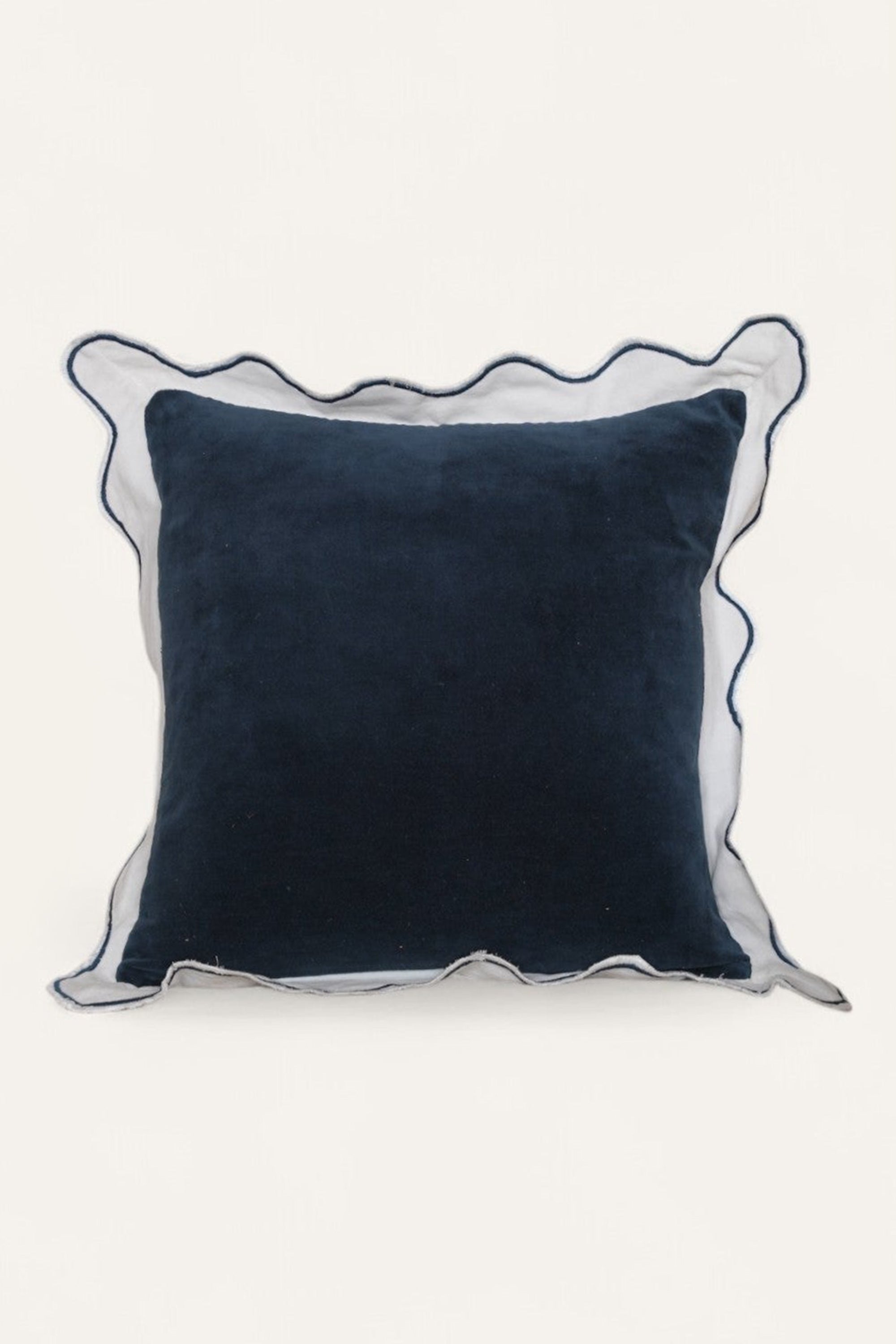 Midnight Velvet Frill Cushion Cover