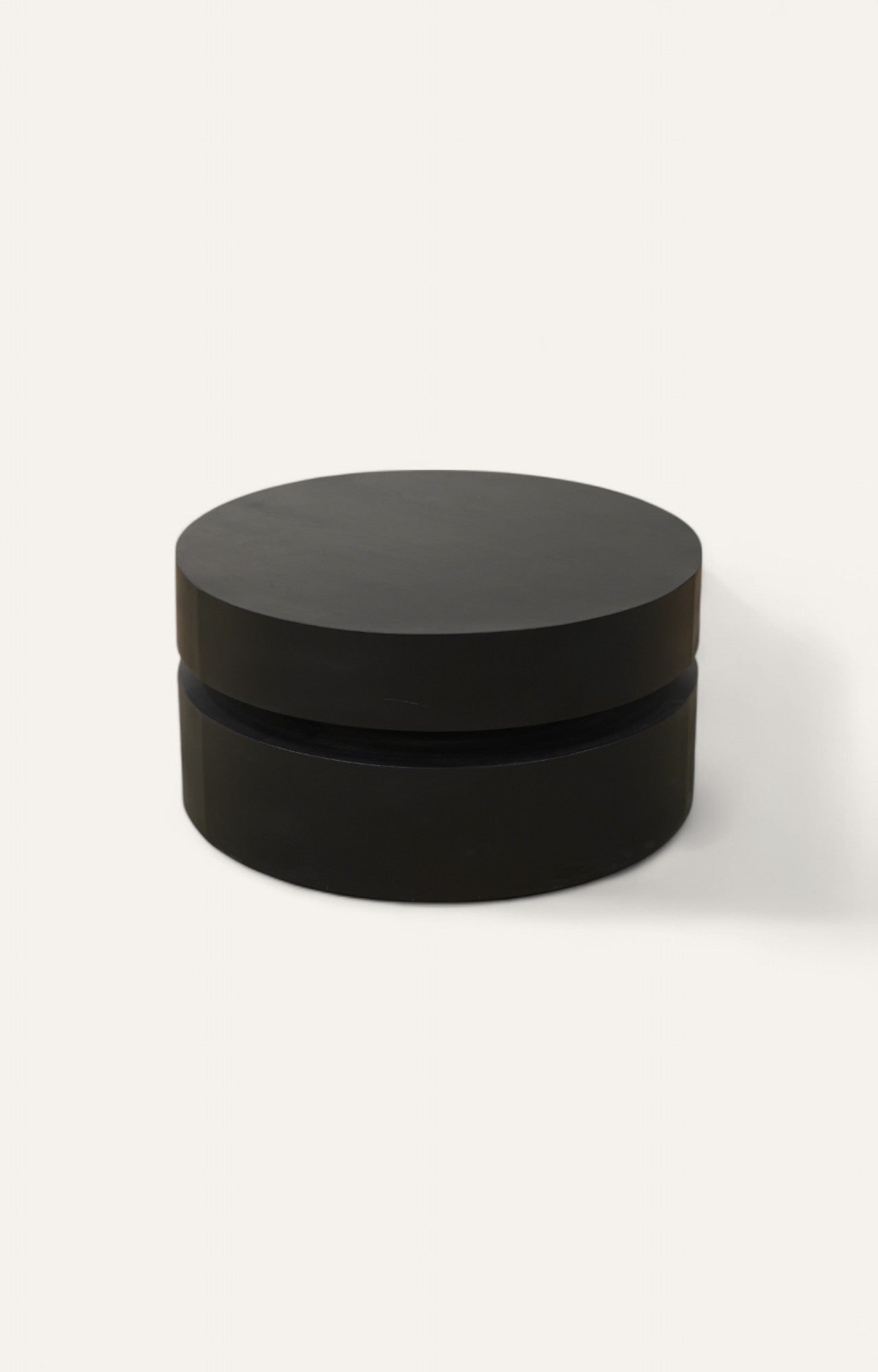 Two-Tier Disc Coffee Table in Black Oak Veneer