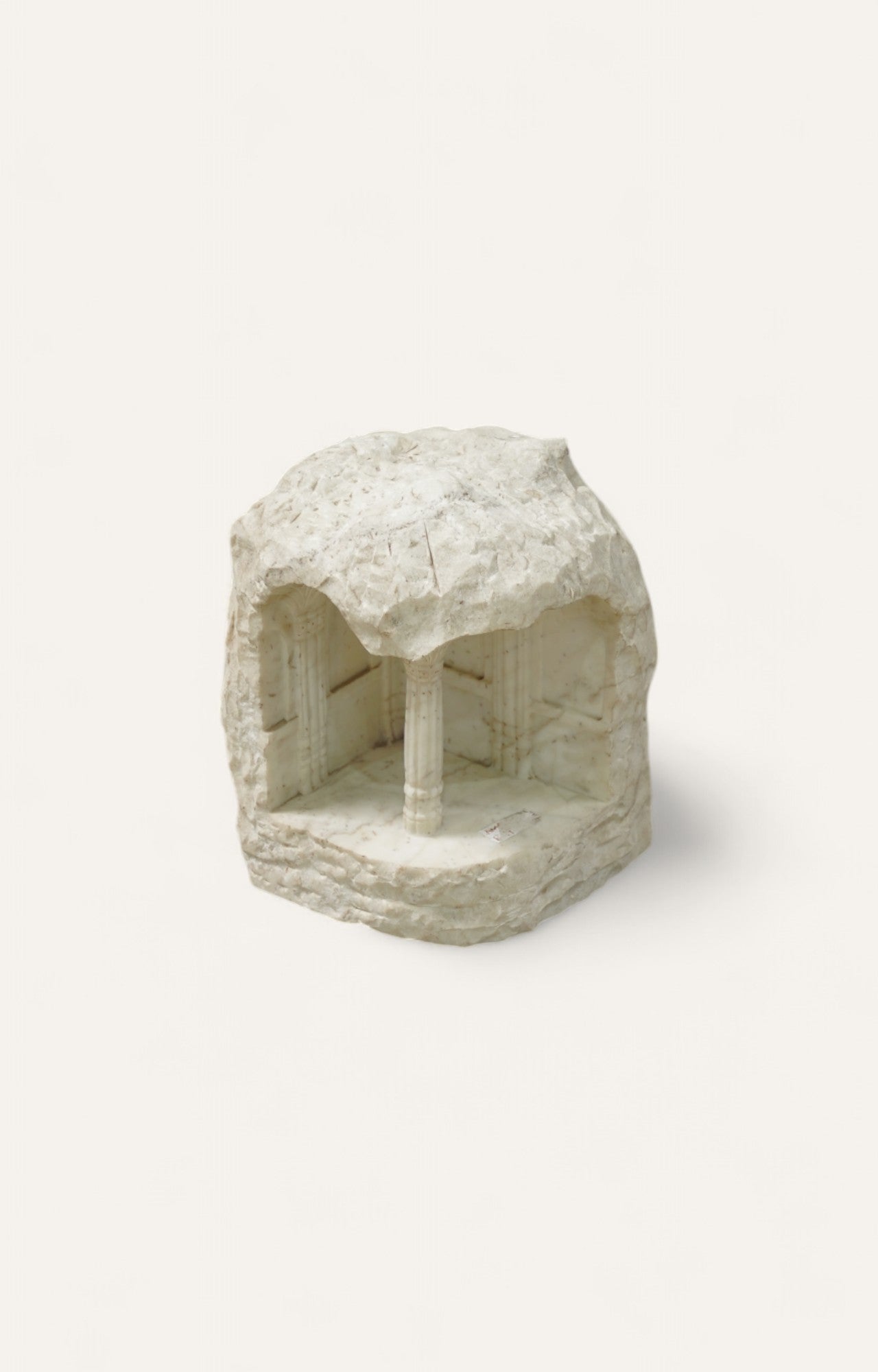 Marble ruin with Corinthian column carving