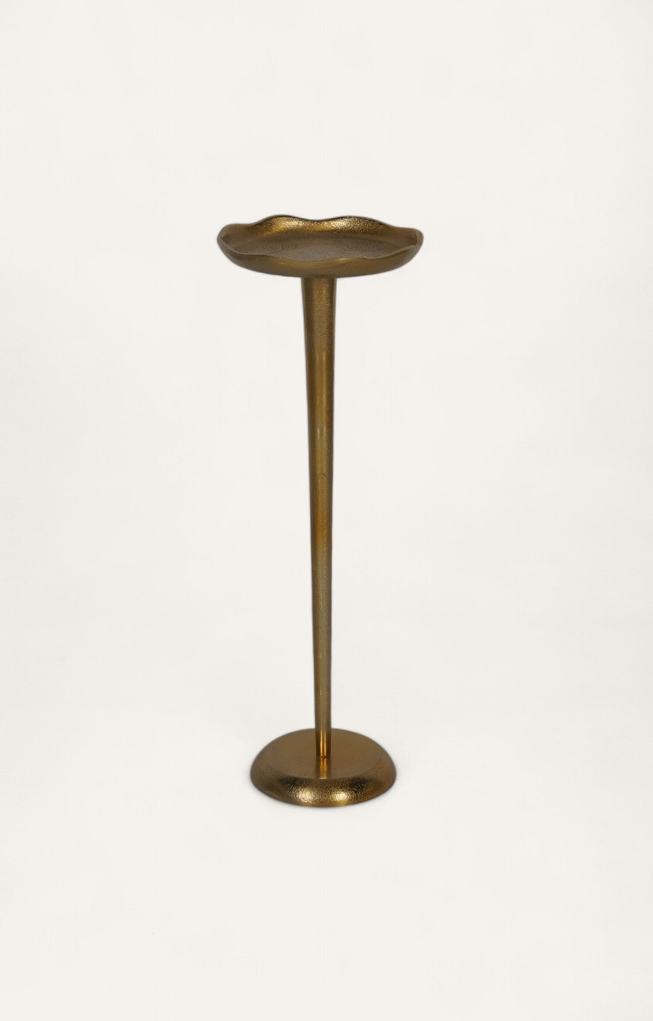 Tall Tray Accent Peg Table in Burnished Gold