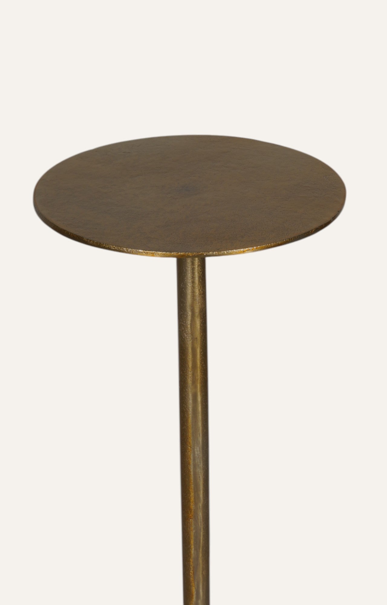 Tall Tray Accent Peg Table in Burnished Gold