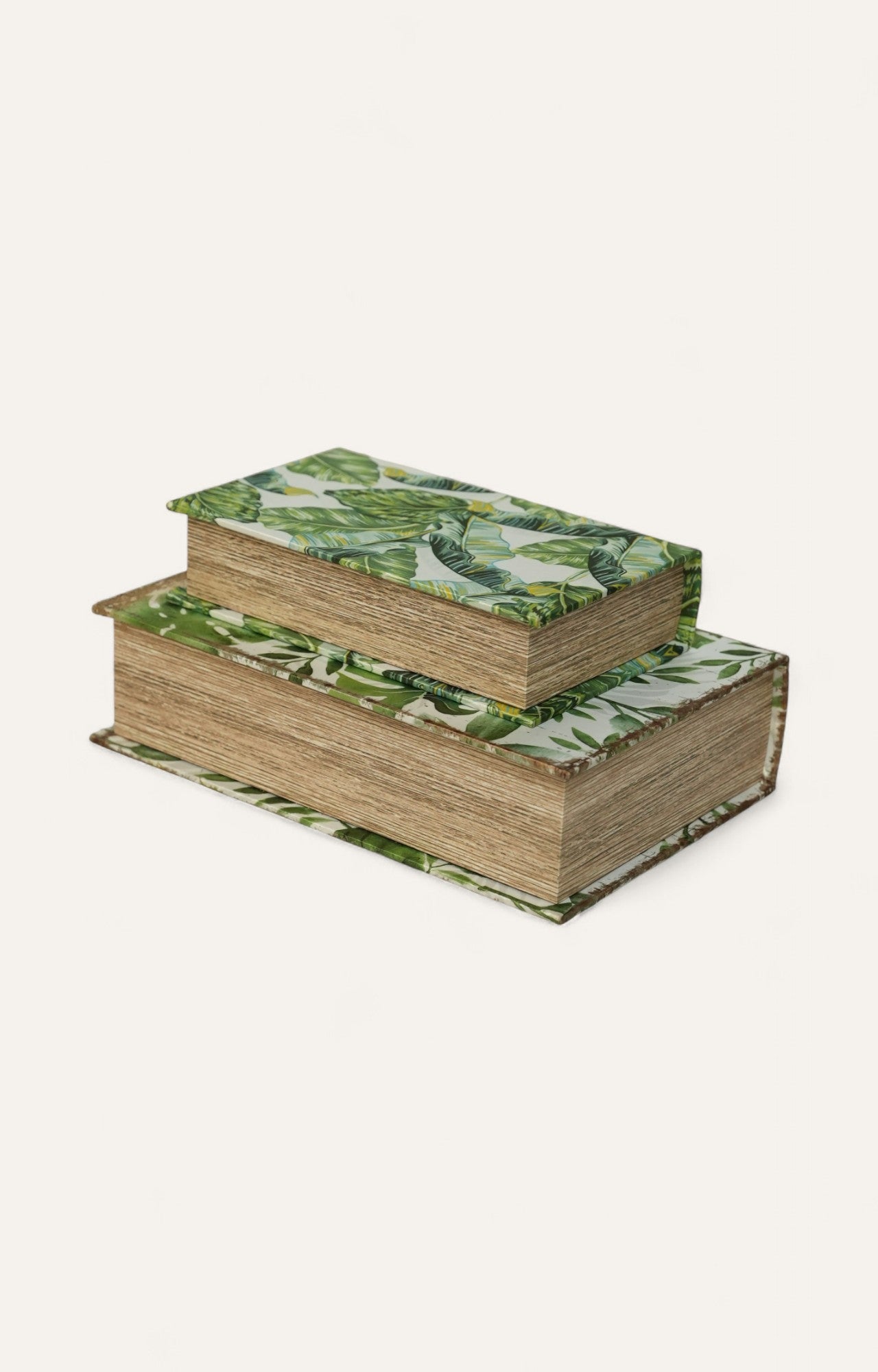 Tropical Palm Leaf Book box Set Of - 2