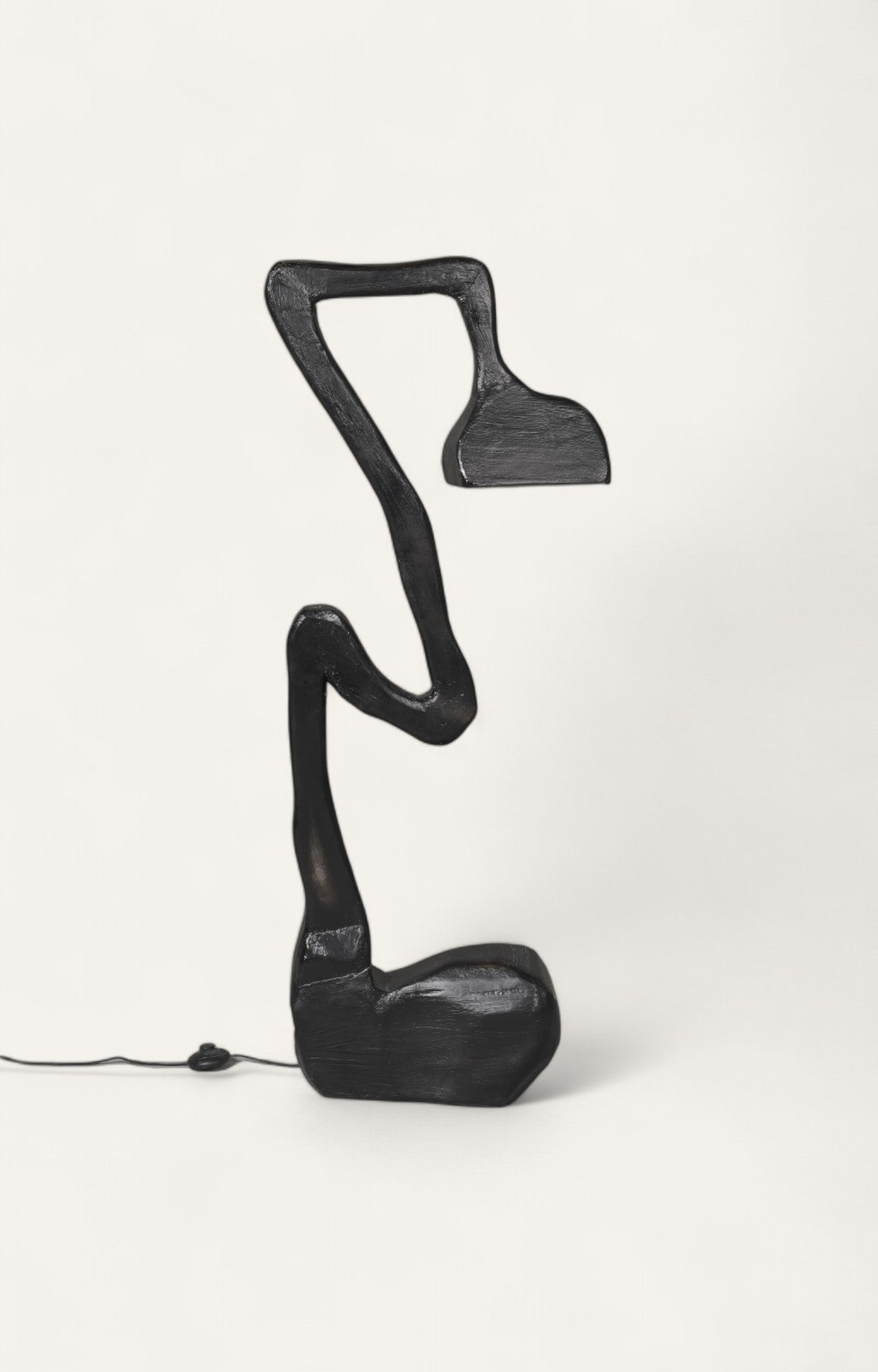 Black Mushroom Sculptural Floor Lamp