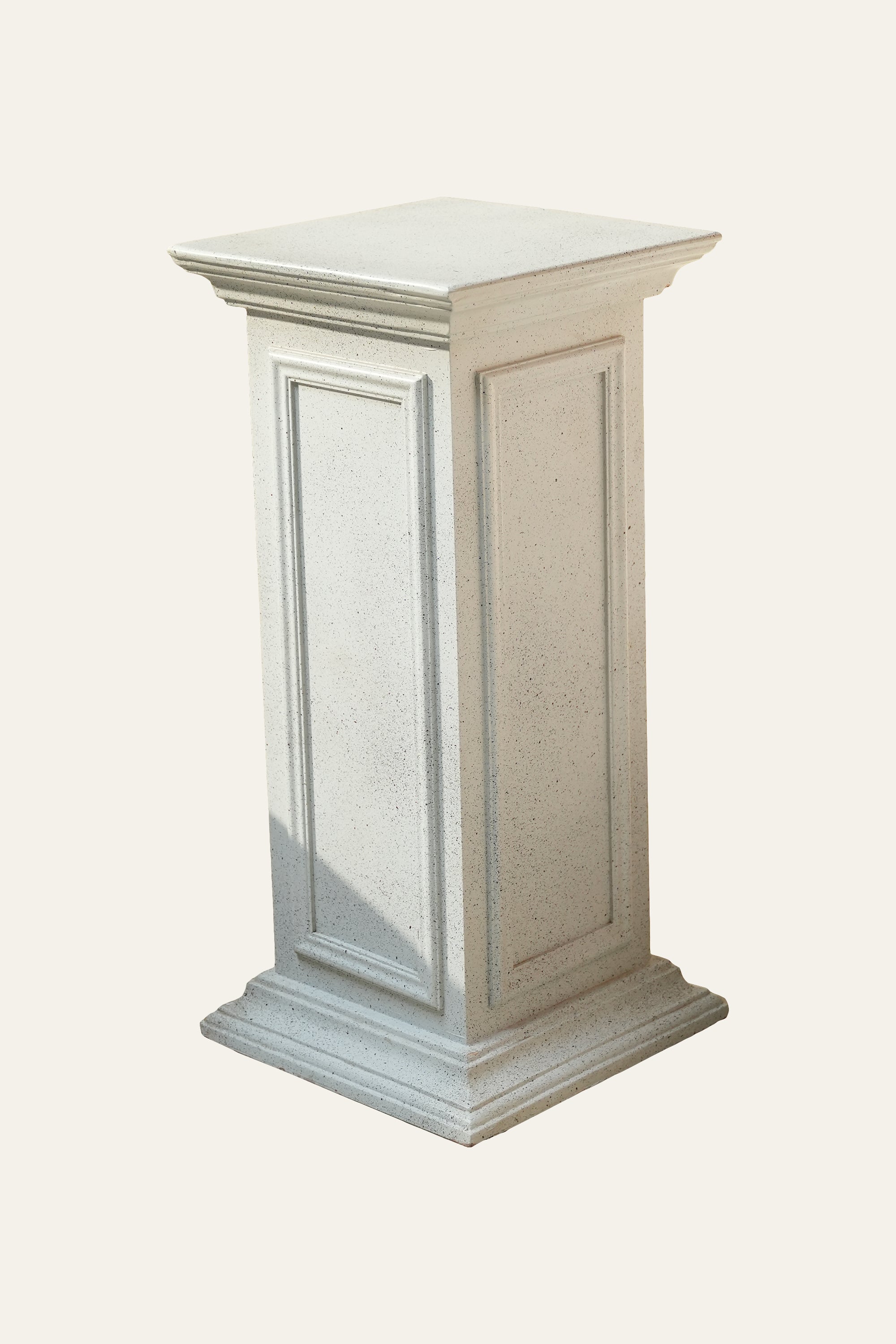 White Display Plinth Stand for Sculptures, Vases & Home Decor