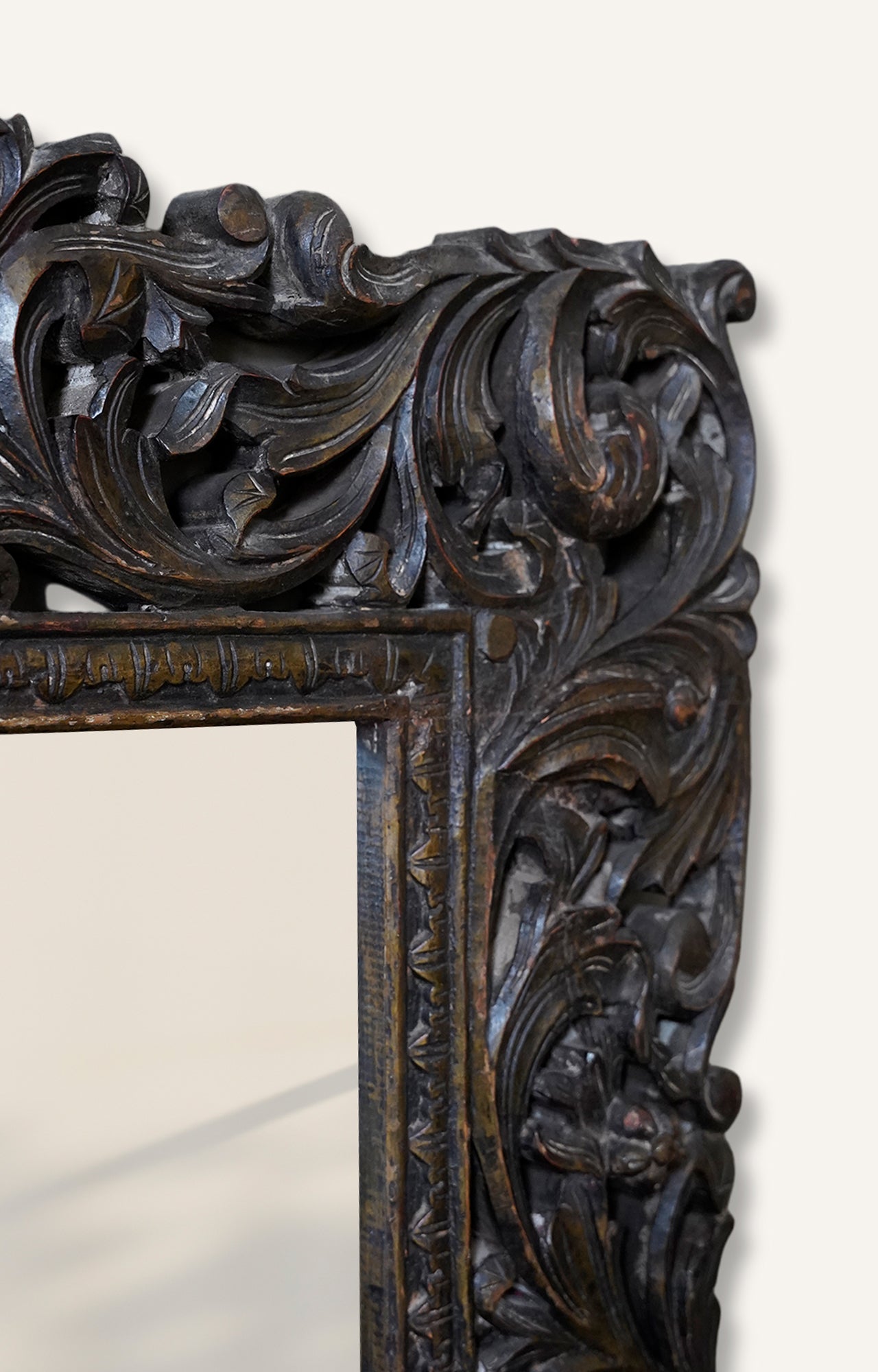 Detailed Carved Mango Wood vintage Mirror