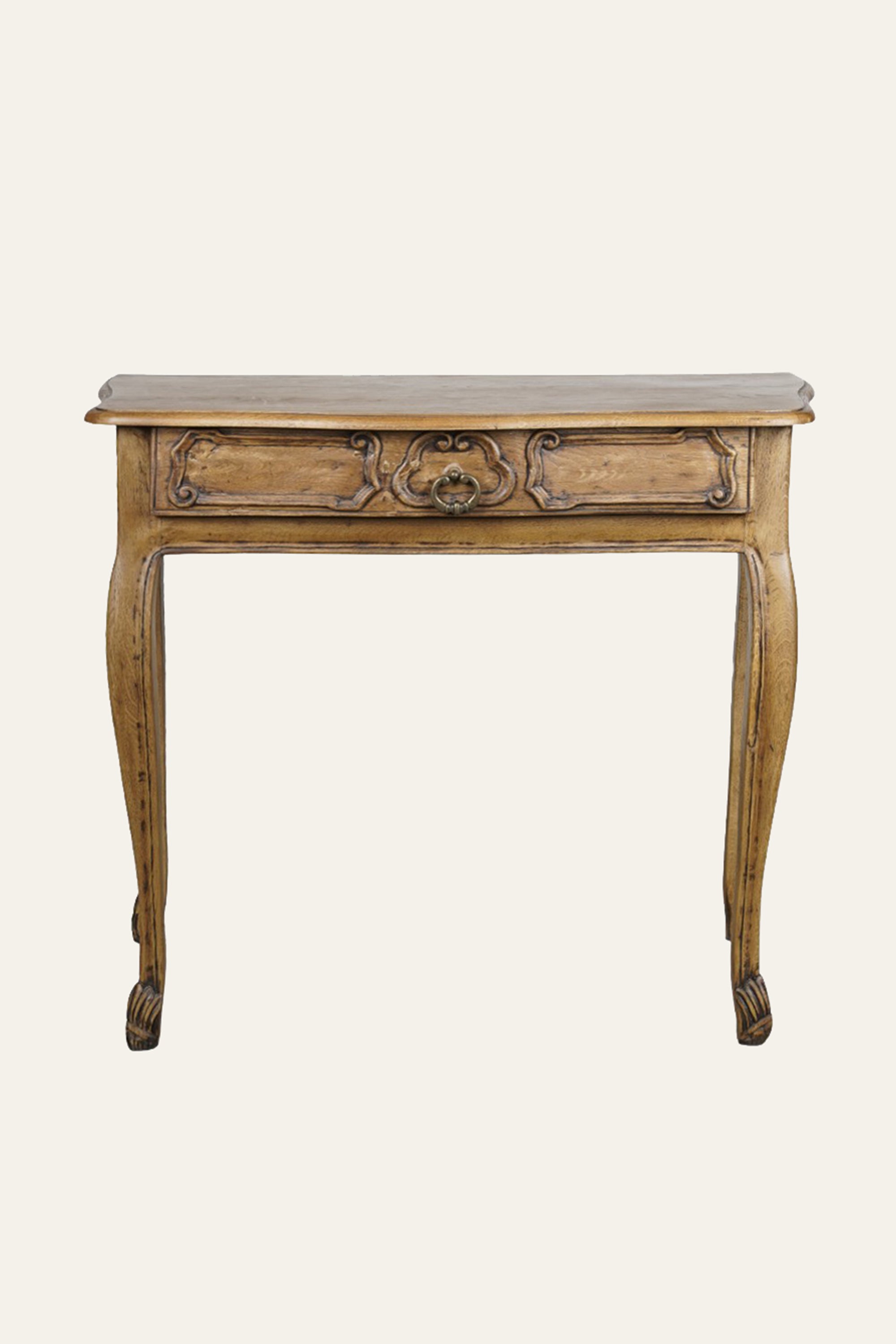Compact French Style Wood Study Table with Drawer