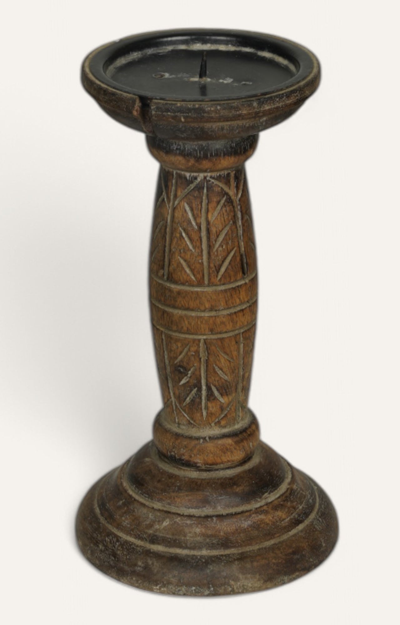 Persian Wooden Vintage Candle Stand