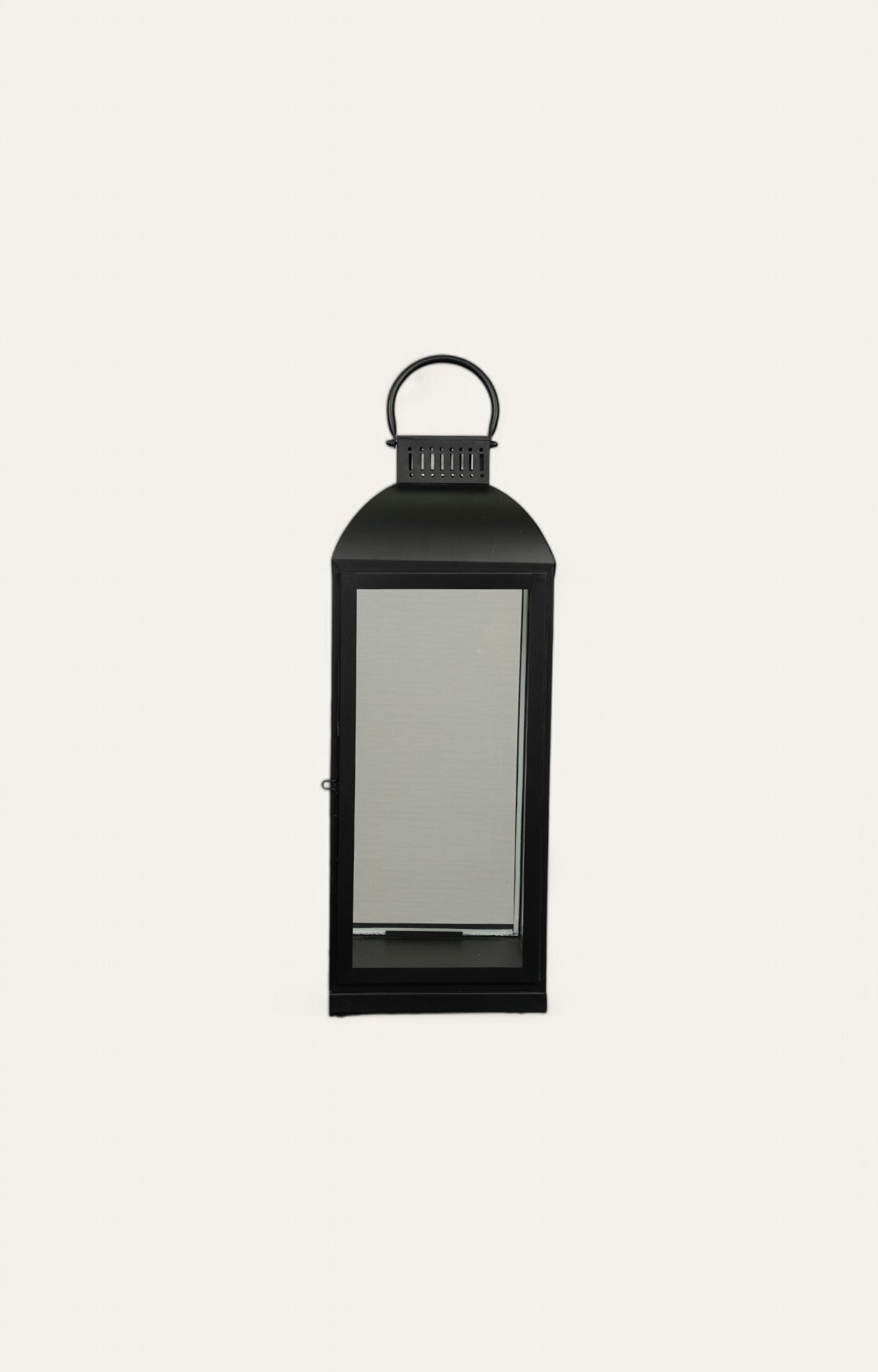 Black Frame Square Glass Lantern