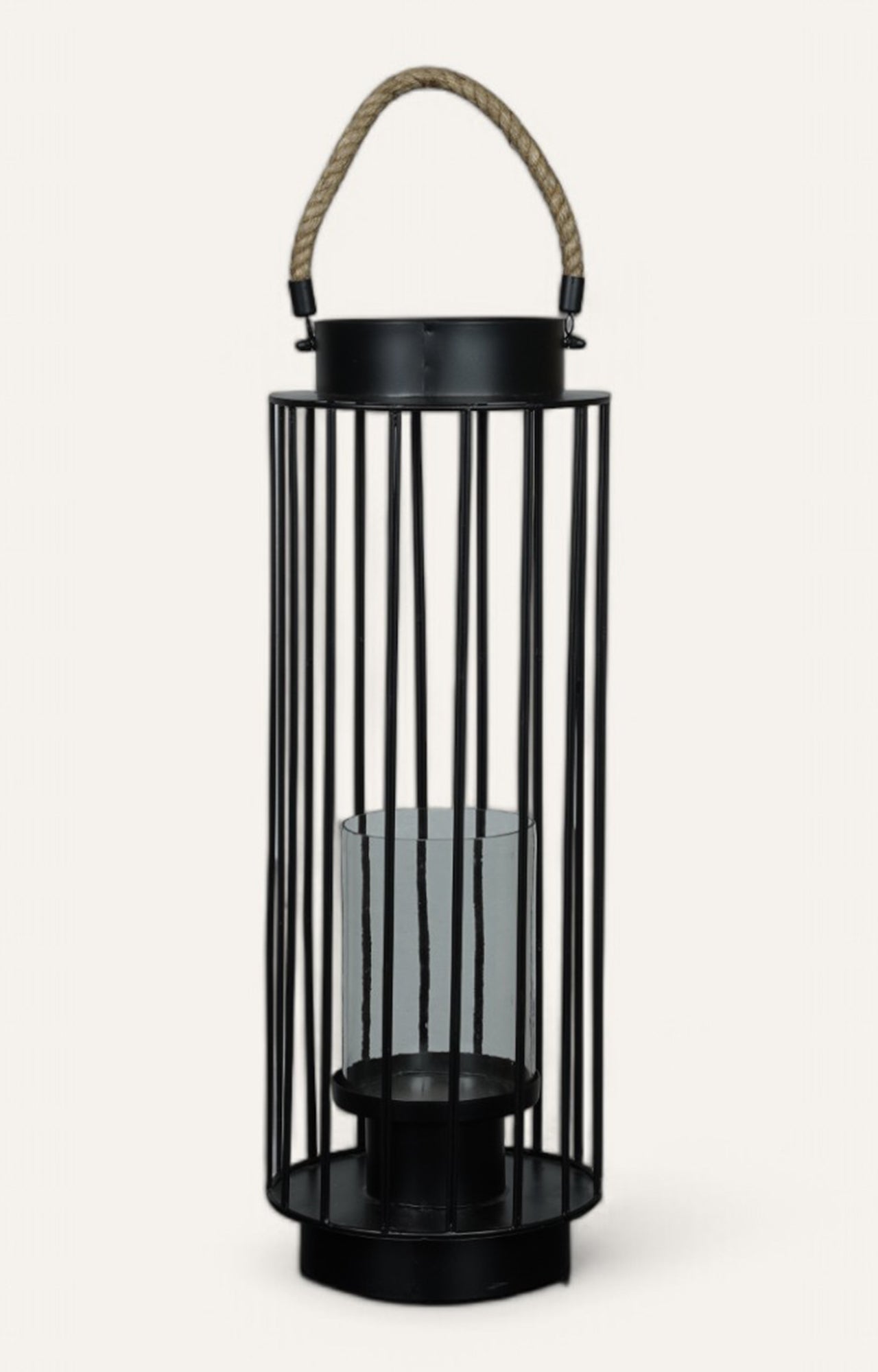 Matte Black Hurricane Lantern