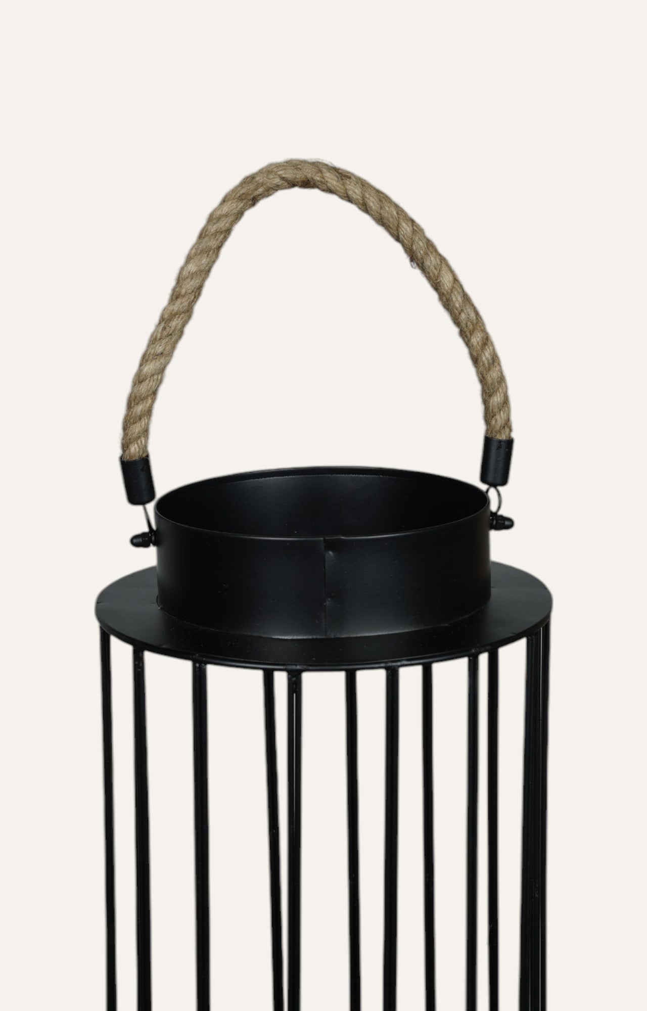 Matte Black Hurricane Lantern