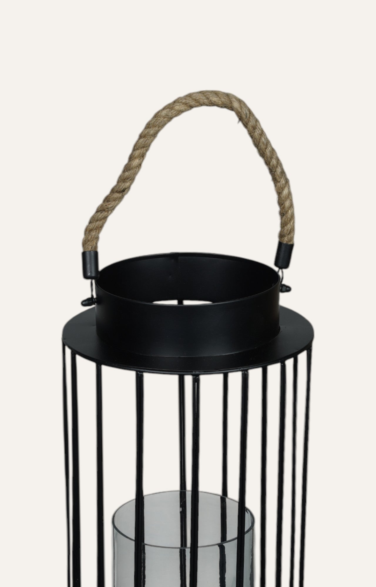 Matte Black Hurricane Lantern