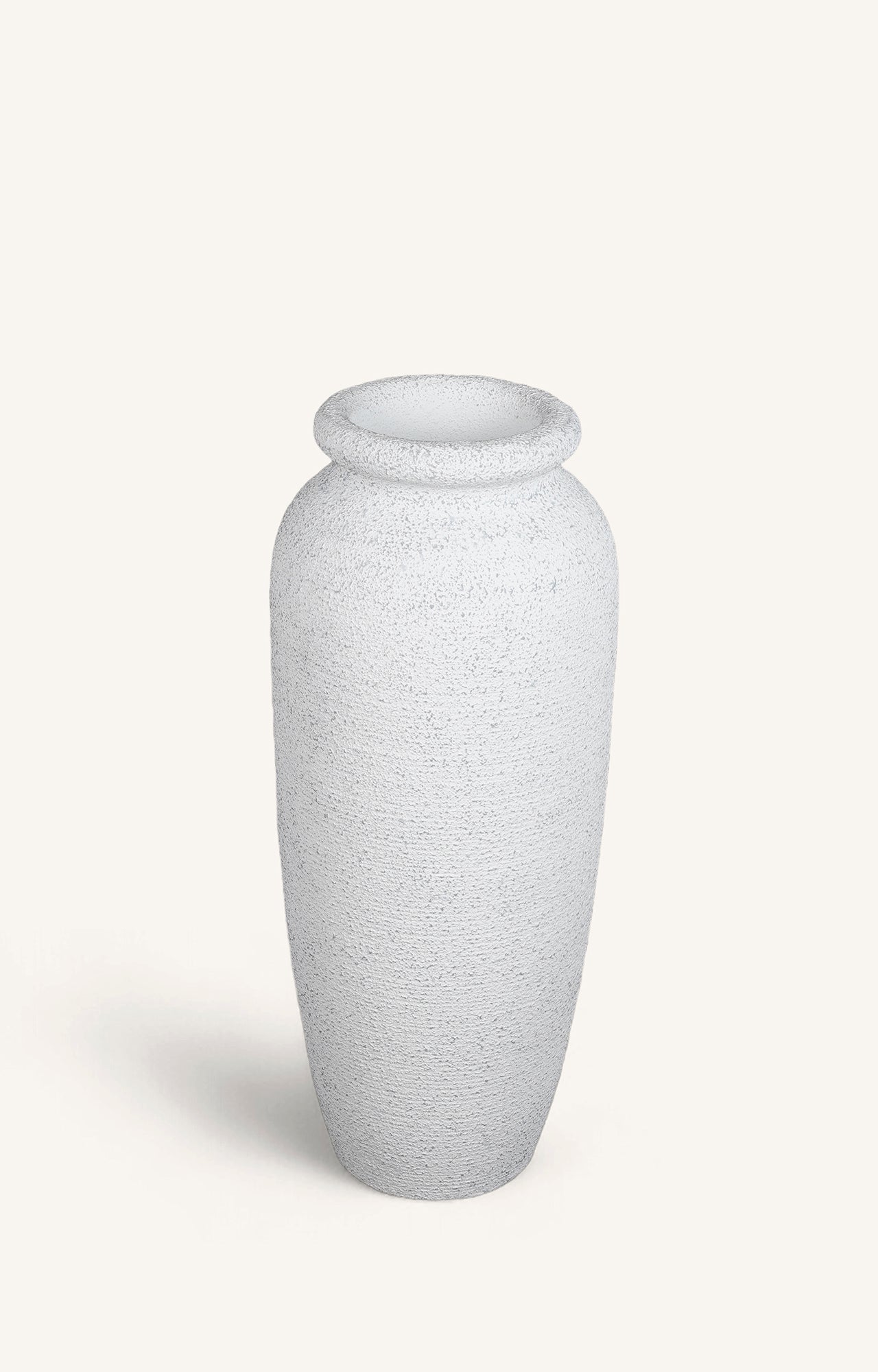 White soft texture tall Planter