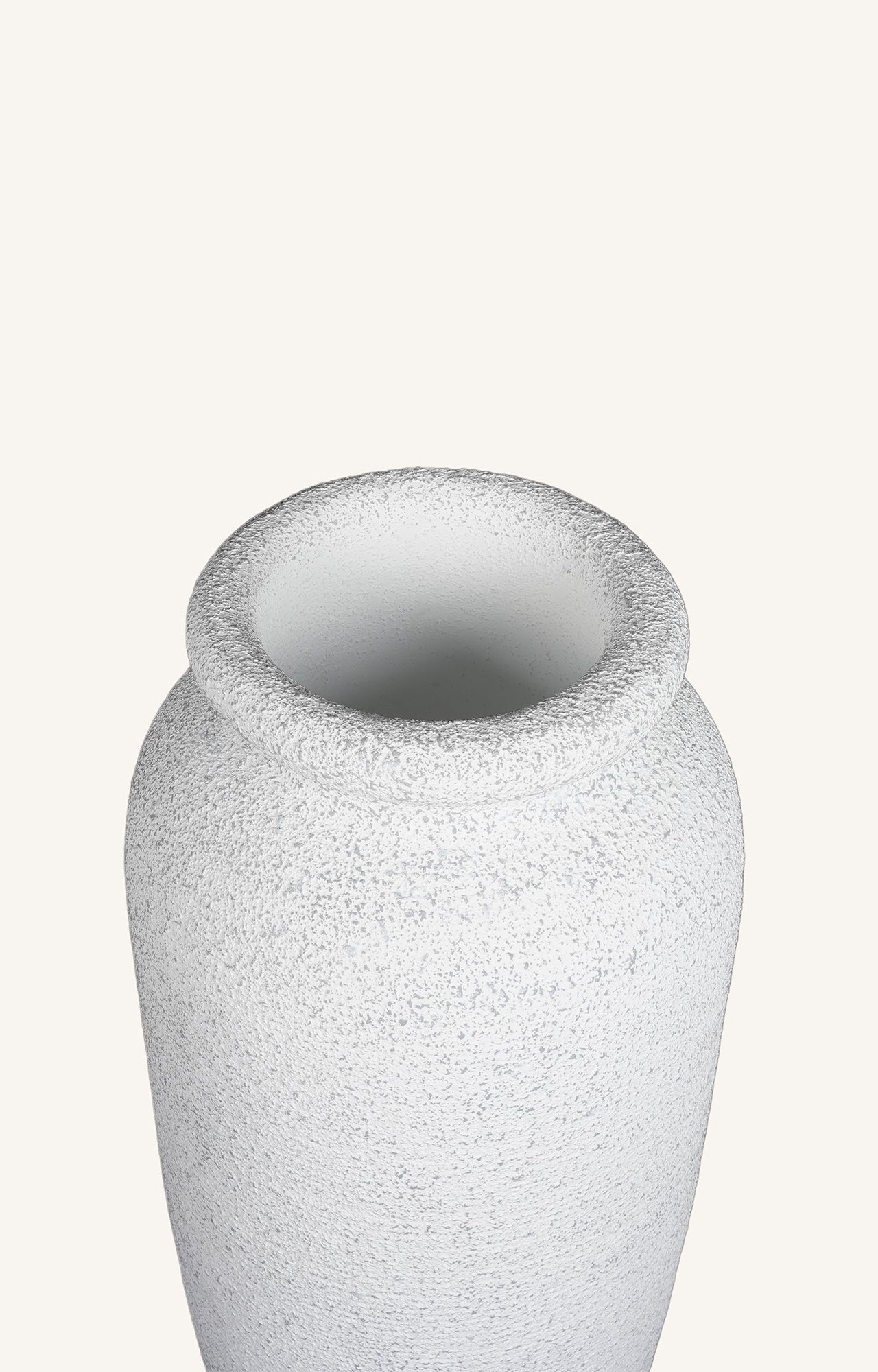 White soft texture tall Planter