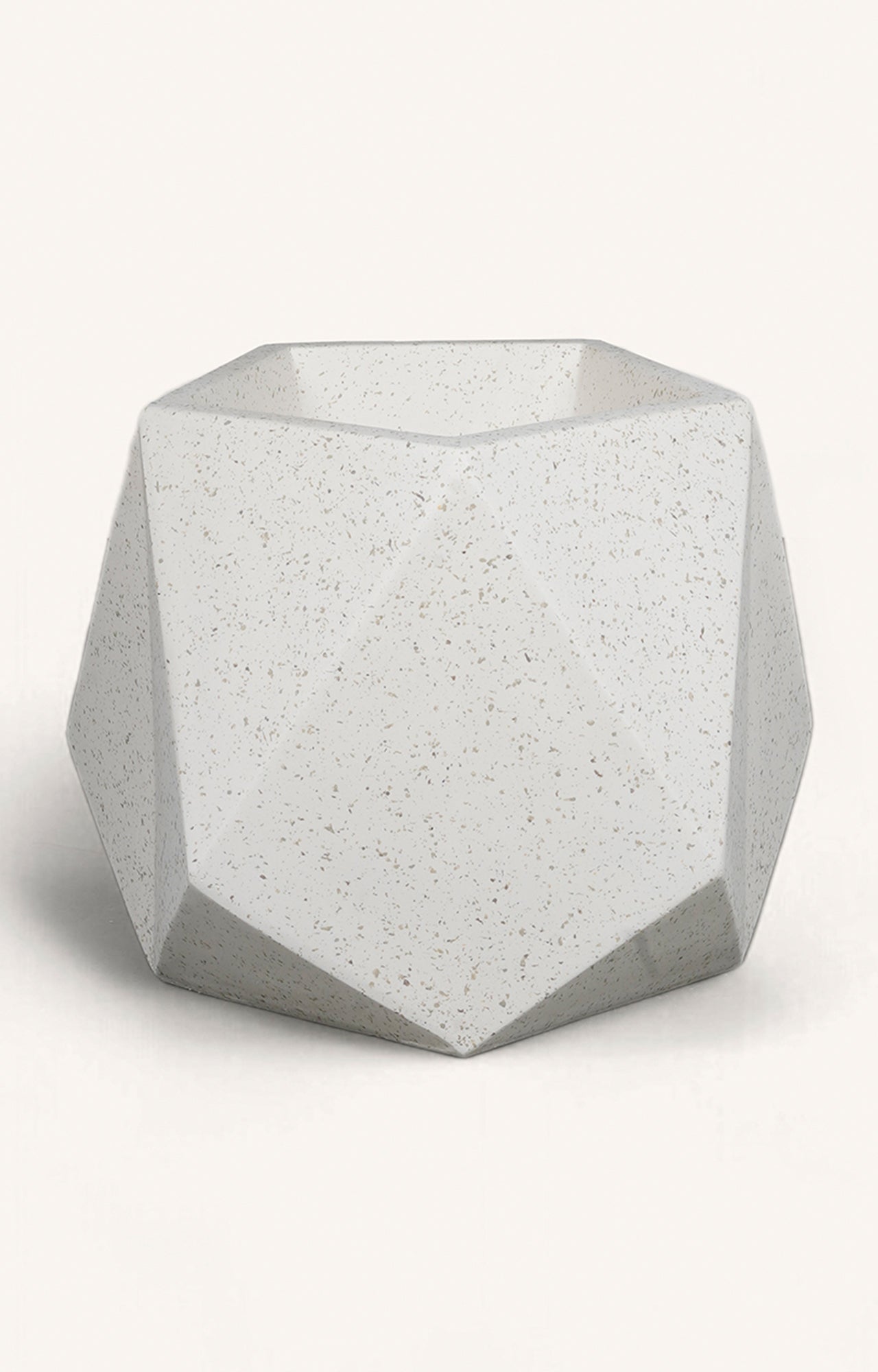 Geometric White Planter Small