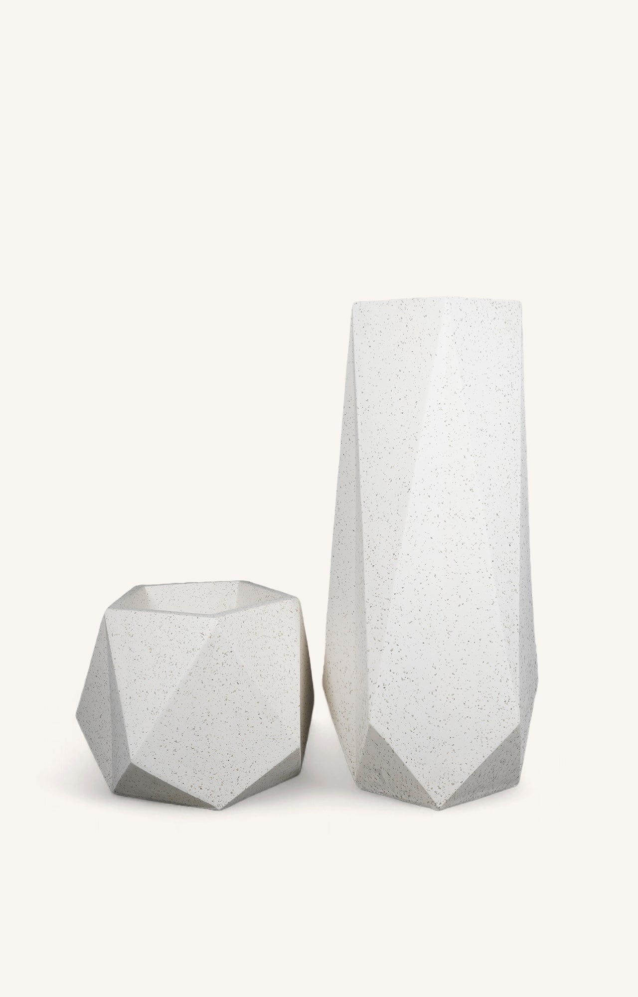 White with Pentagon Shape Indoor Planter