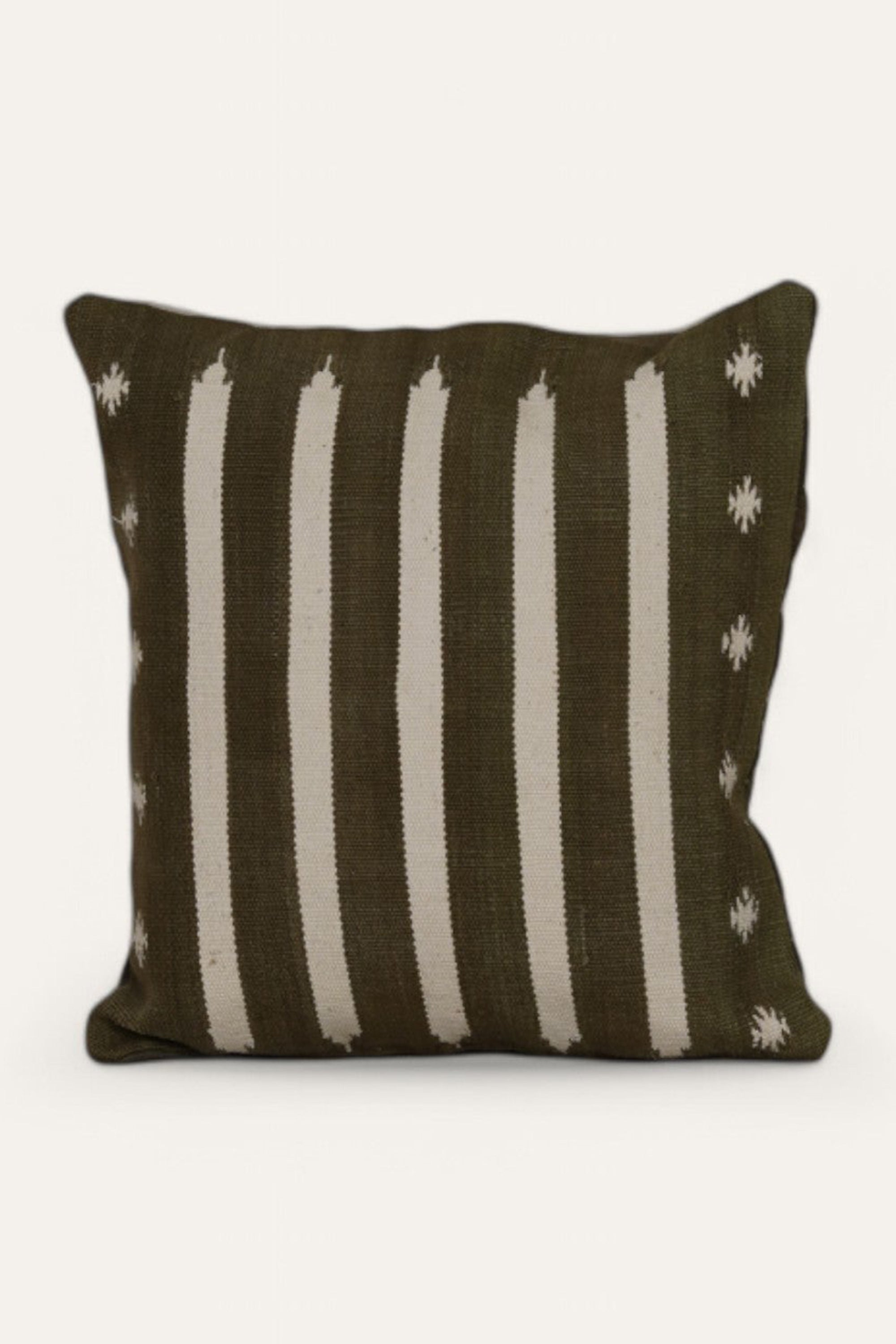 Vertical Stripes Handwoven Cushion