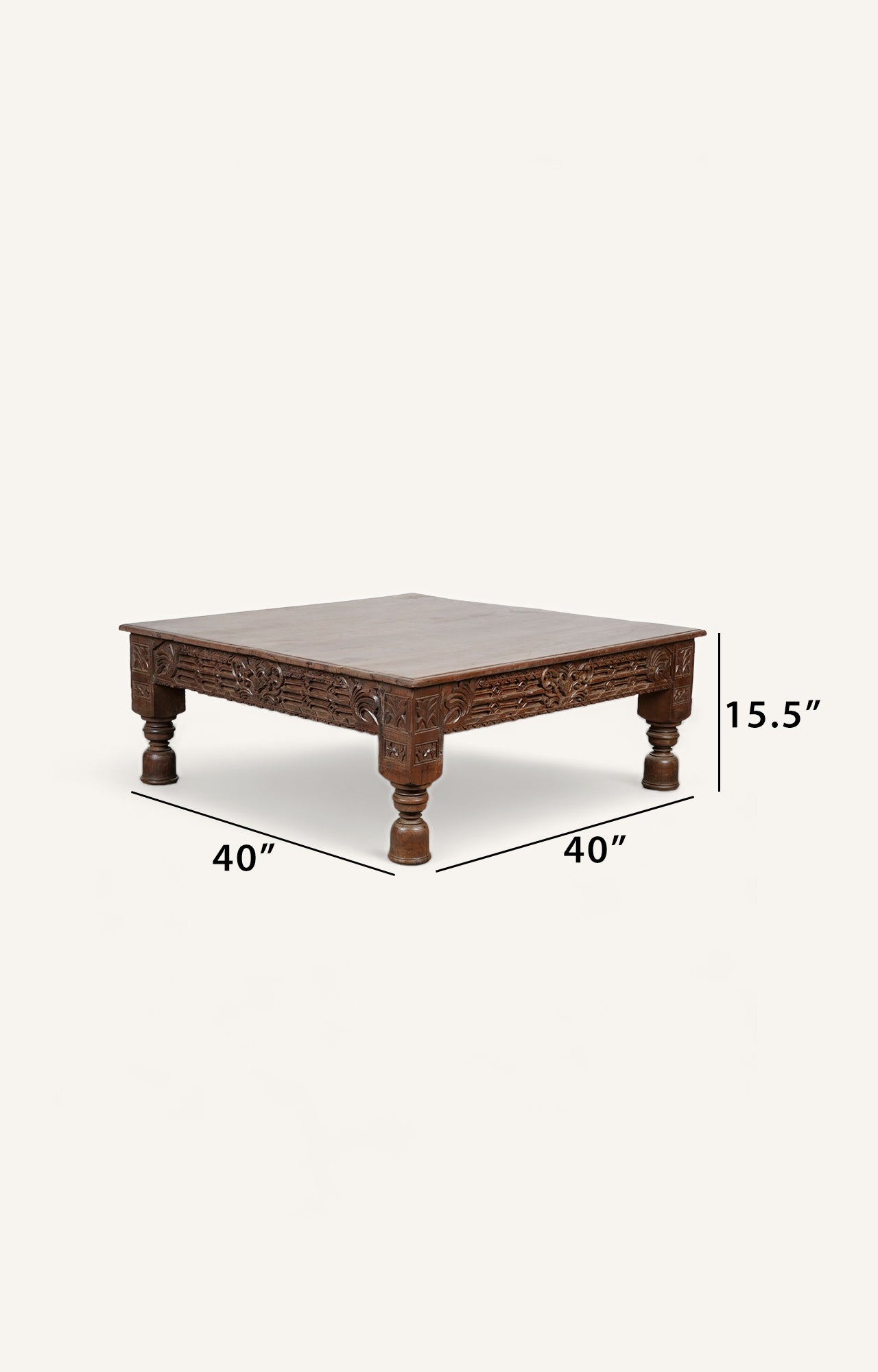 Solid wood antique coffee table