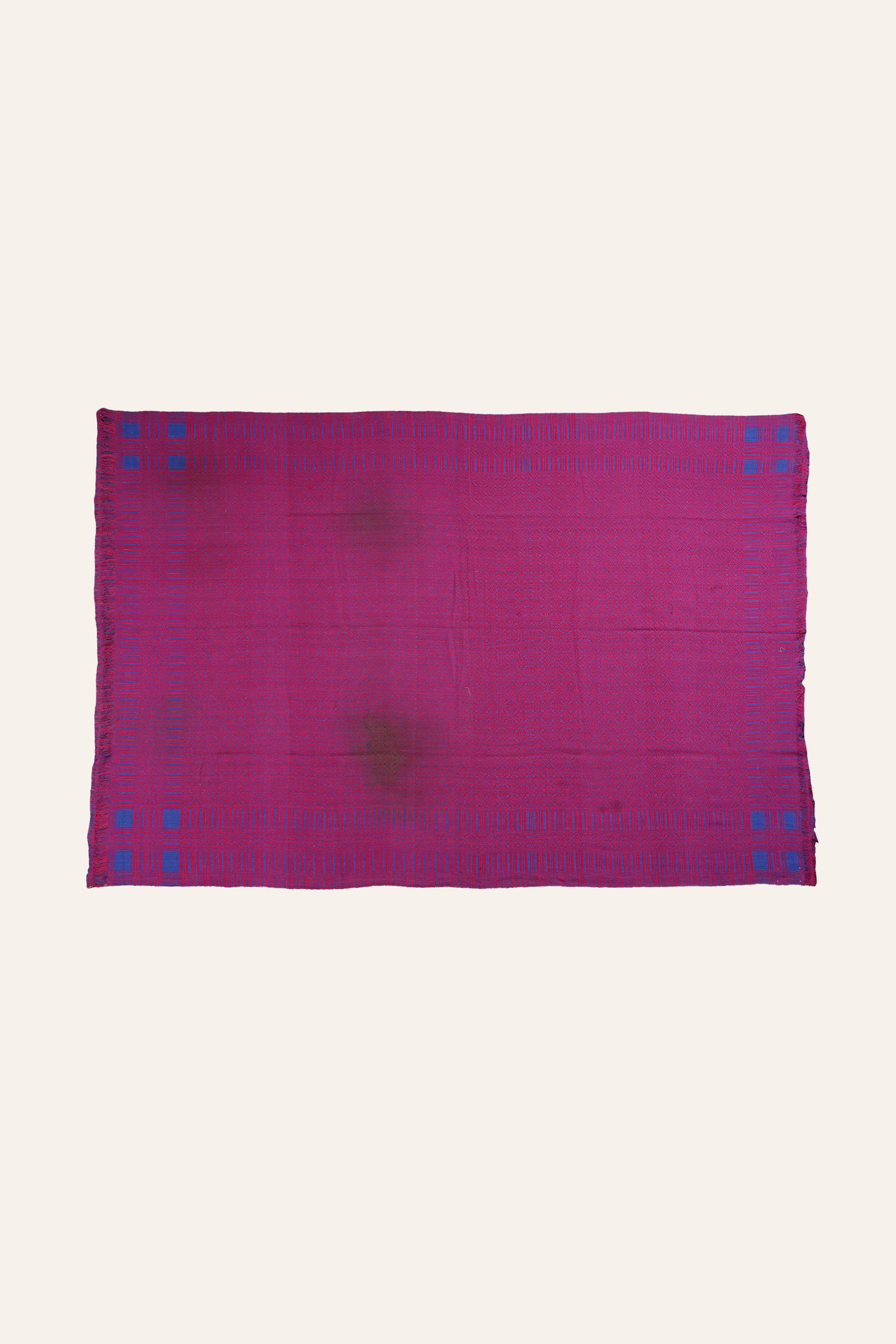 Reversible Hand-Woven Cotton Khes Wall Tapestry