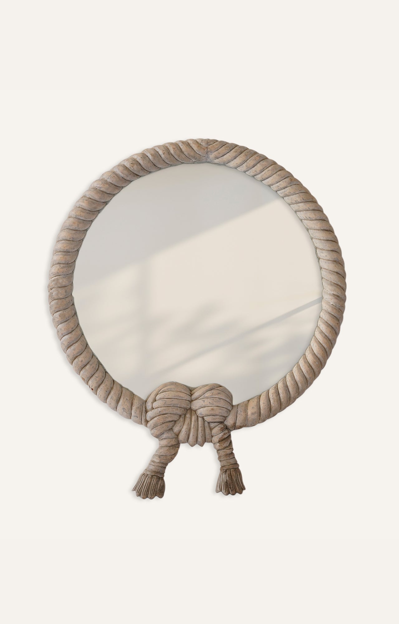 Rope carved mango wood mirror