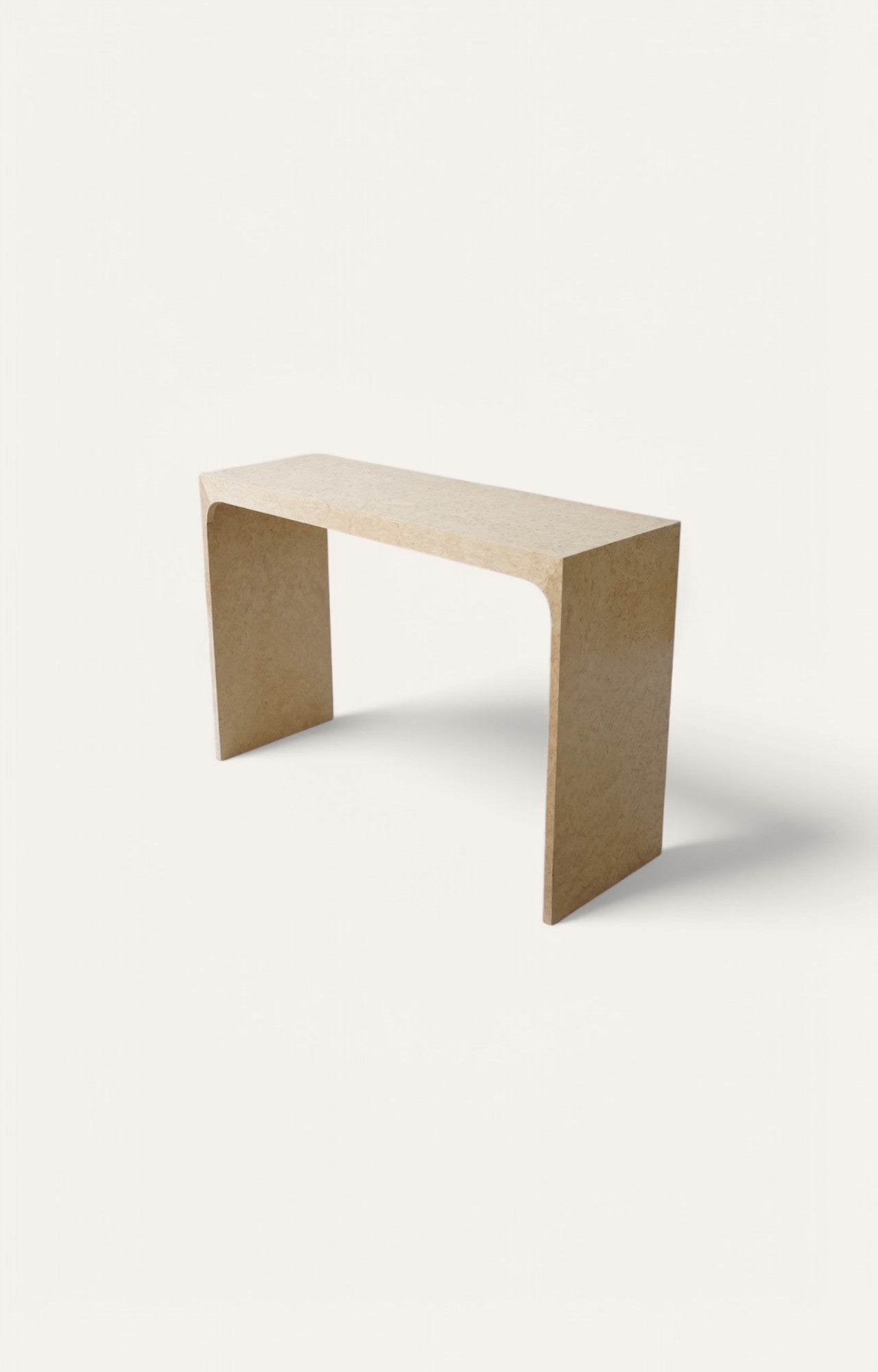 Modern Textured Ivory Arched Console table