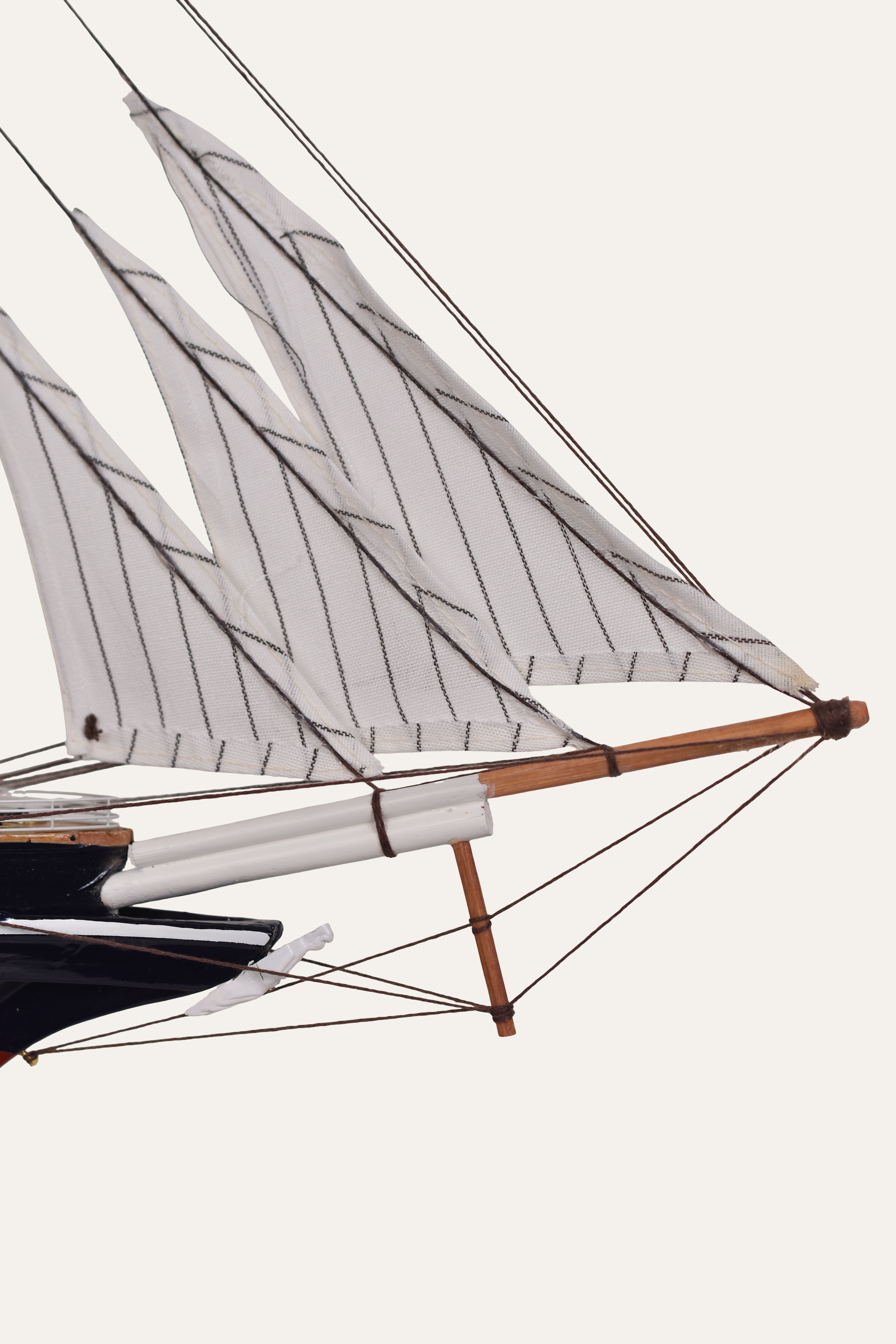 Handcrafted Pinewood Classic Sailing Ship Décor