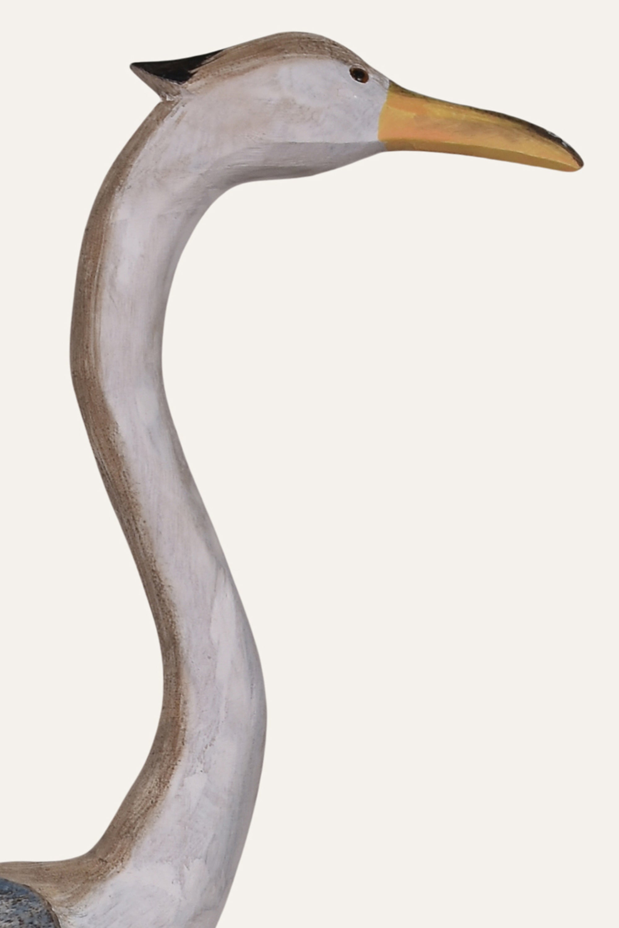 Handcrafted Paulownia Wood Standing Bird Sculpture - Big