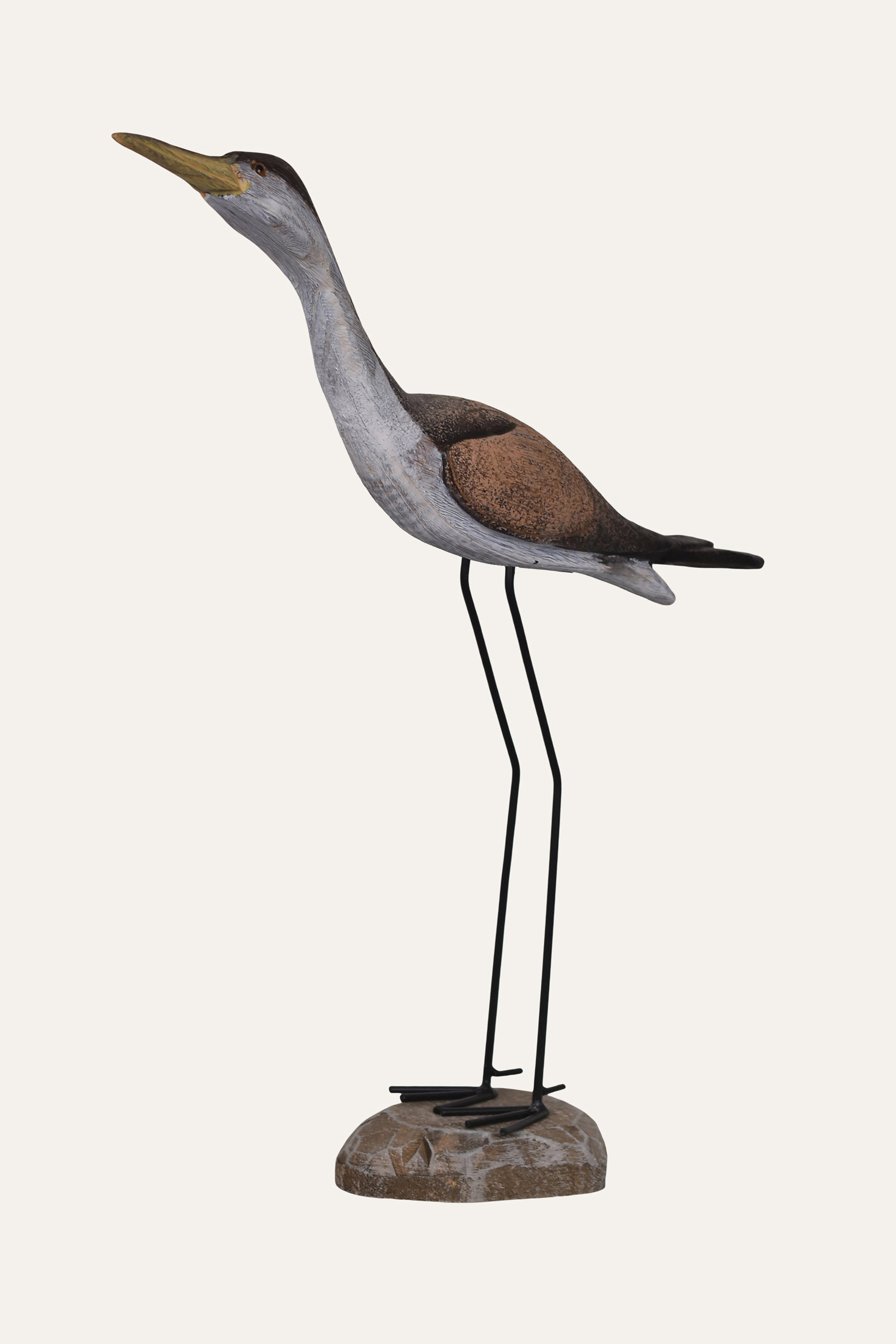 Handcrafted Paulownia Wood Standing Bird Sculpture - Big