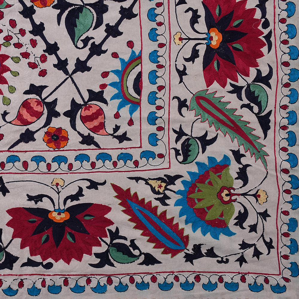 Tapestry Afghani cotton on silk Embroidered