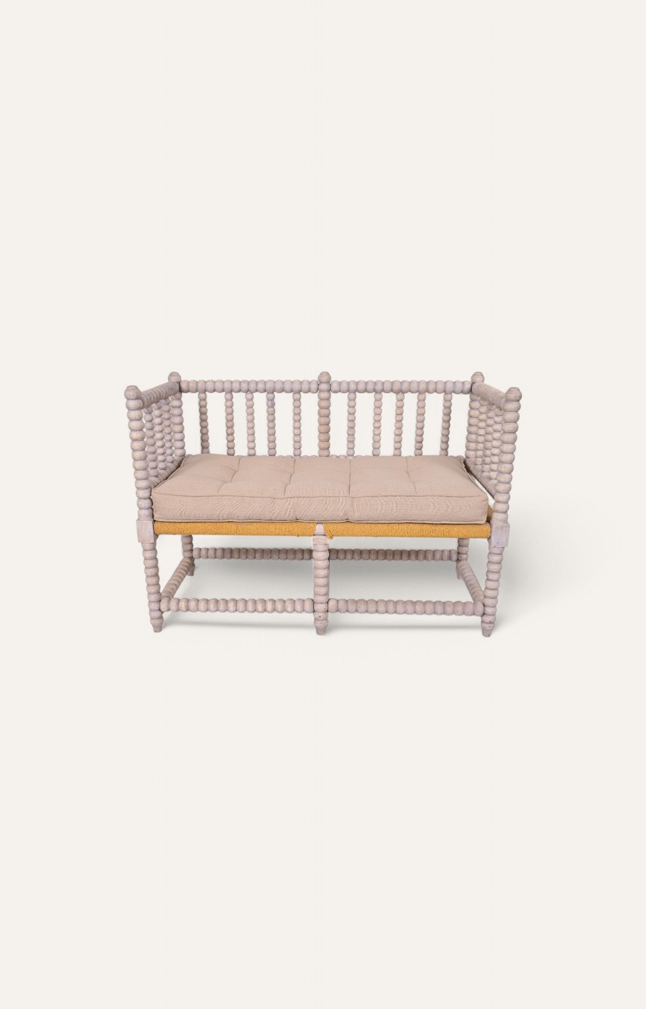 Spindle leg Upholstered Bench