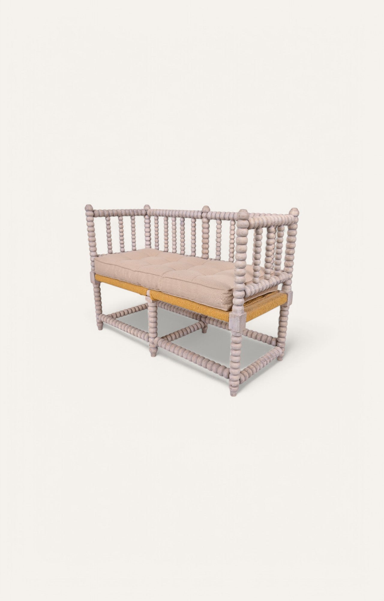 Spindle leg Upholstered Bench