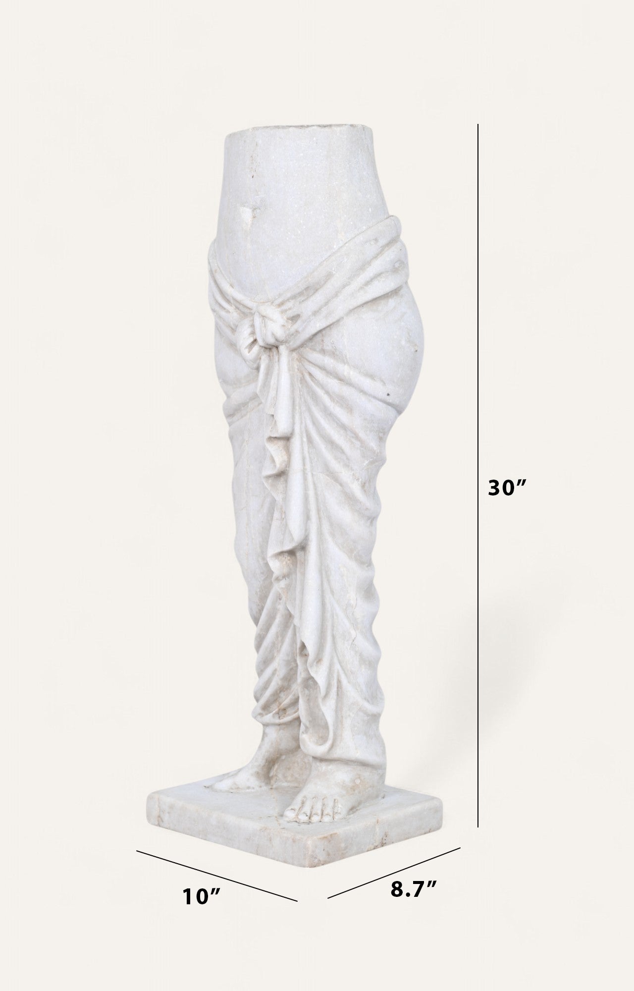 Neo-Classical Maiden Legs Marble Sculpture