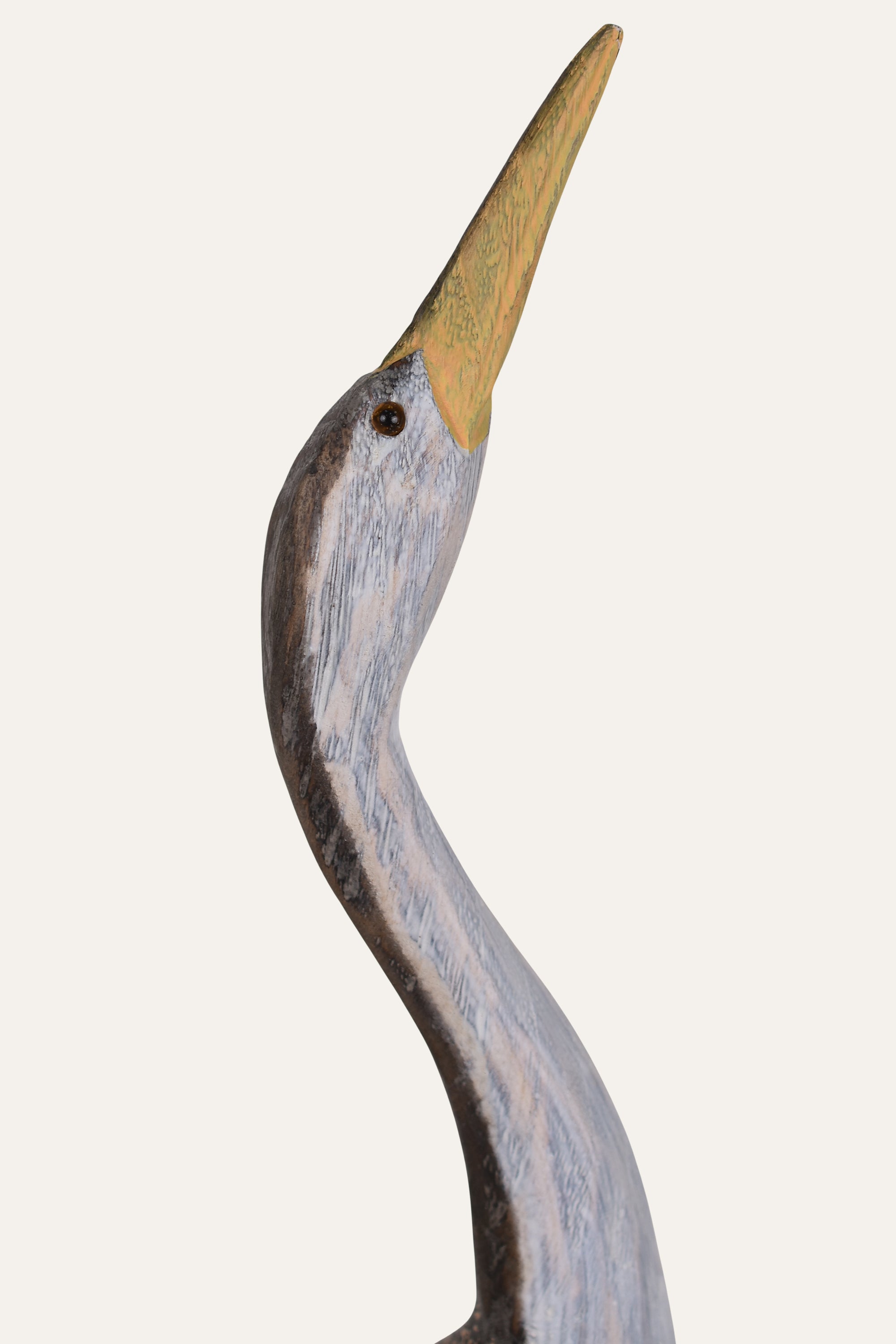 Handcrafted Paulownia Wood Tall Standing Bird Sculpture - Big